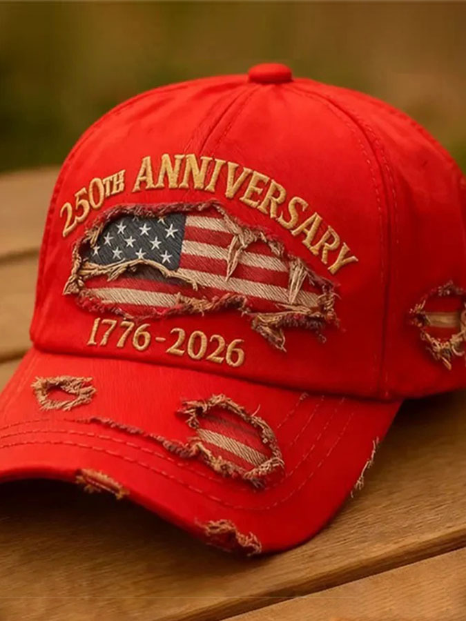 Unisex Retro Independence Day 250Th Anniversary Commemorative Print Casual Baseball Cap