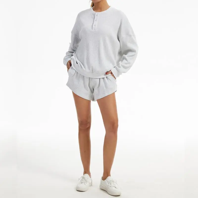 Women's Oversized Waffle Knit Lounge Set