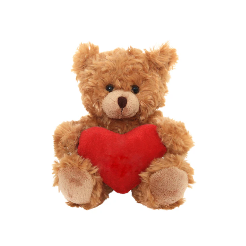Mocha Bear with Custom Heart 6inch