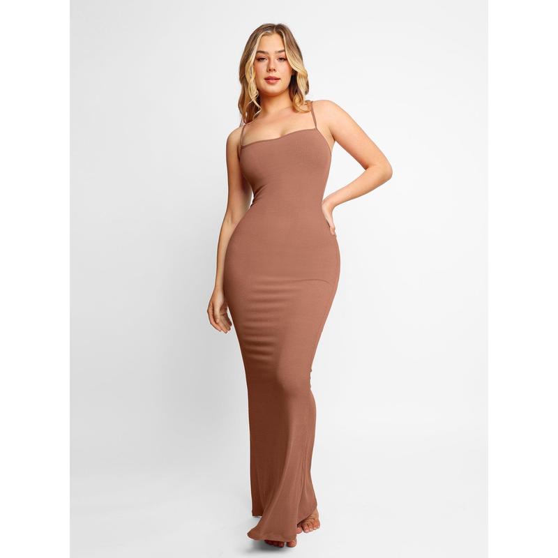 Women’s Built-In Shapewear Dress – Body-Hugging, Curve-Enhancing Slip Dress with Sculpting Support – Plus Size Friendly (XS–5XL)