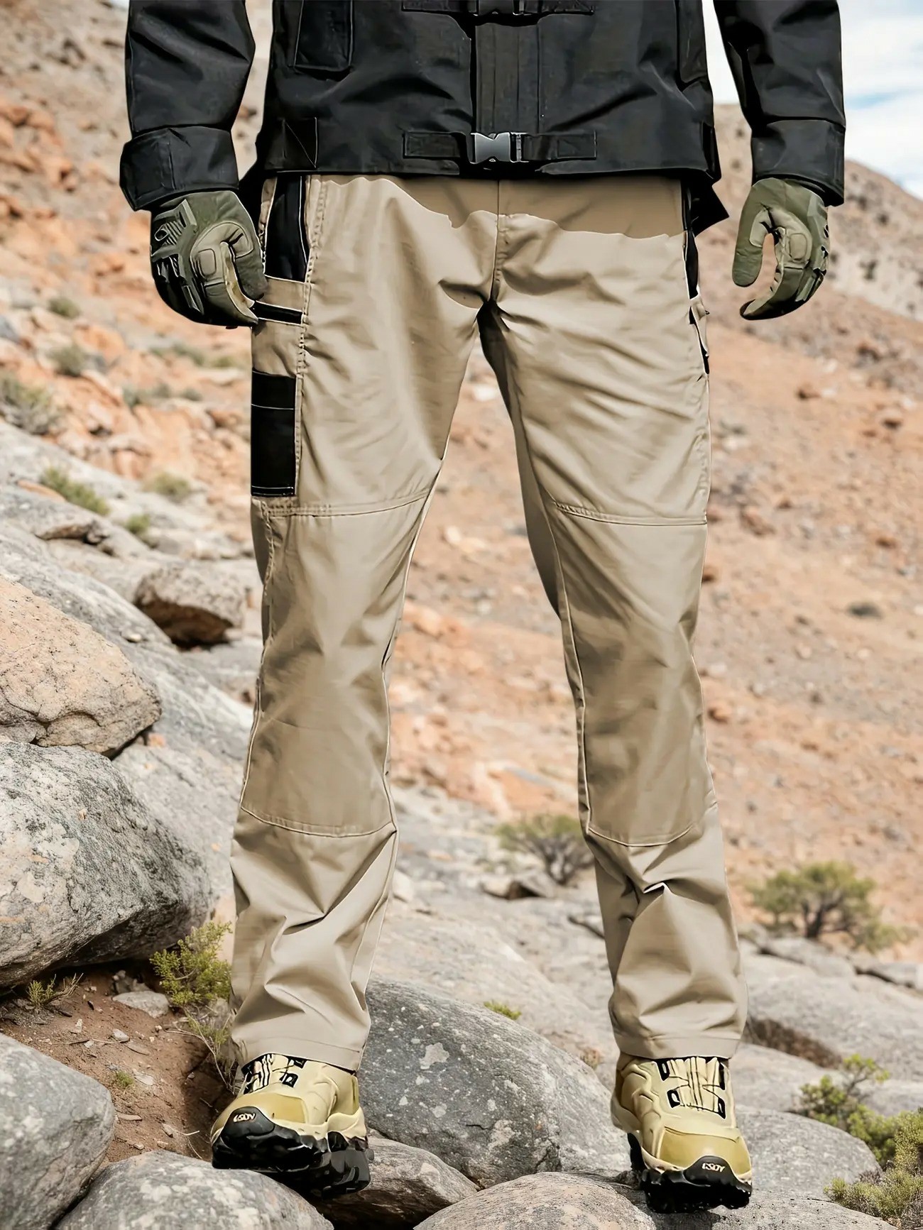 Men's Tactical Work Pants with Multi-Pocket Zipper Design – Durable Outdoor Utility Trousers