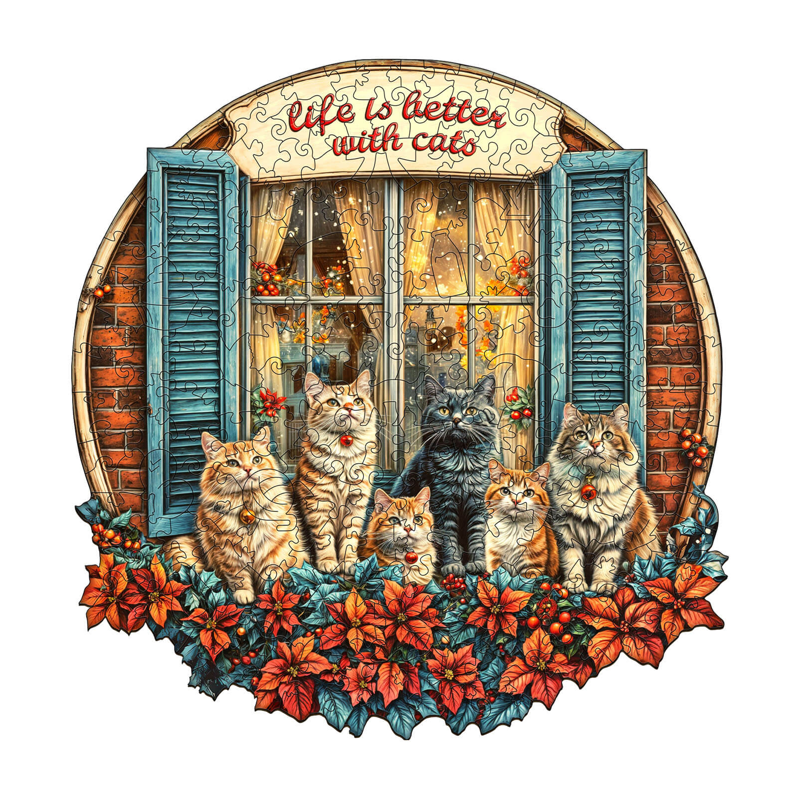 Serenade of Cats Wooden Jigsaw Puzzle