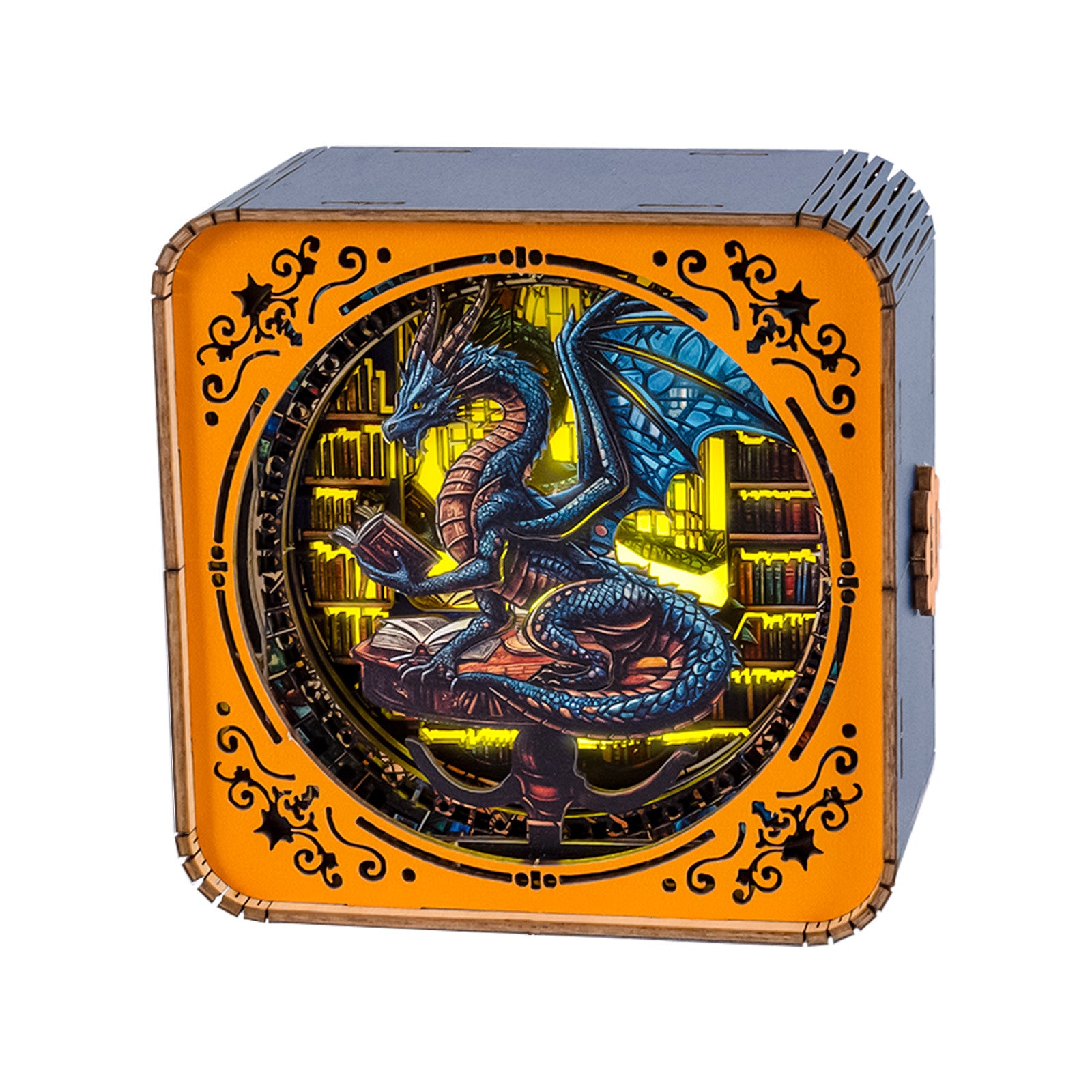 Library Dragon Kit - 3D Wooden Puzzle Night Light