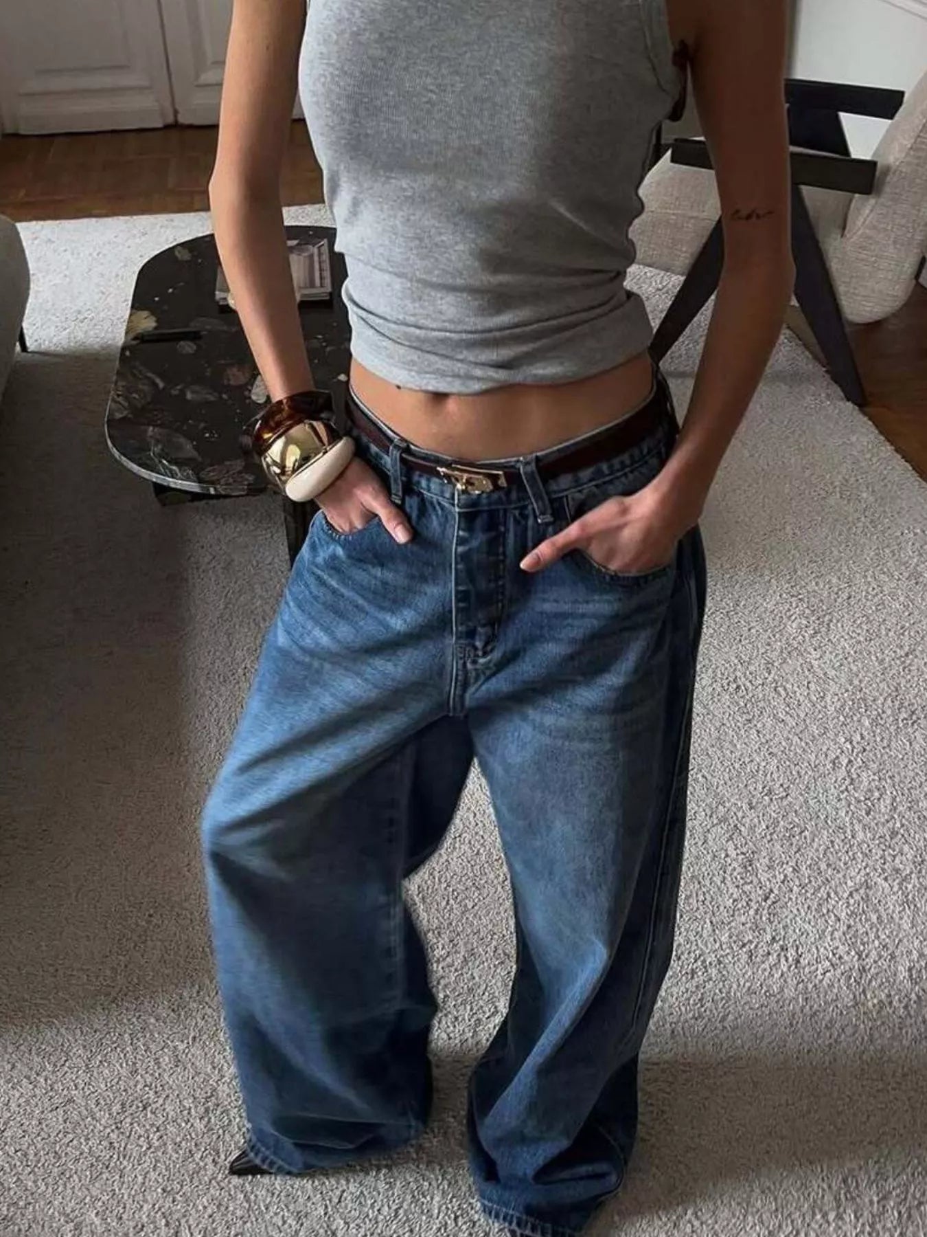 Wide Leg Relaxed Fit Jeans