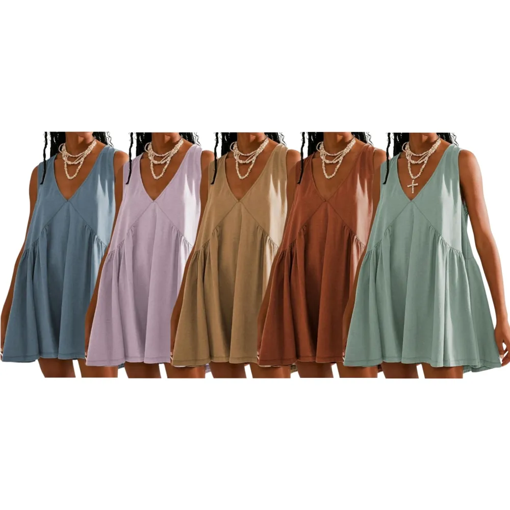 Womens Summer Sleeveless Mini Dress (Less than $3 each!)