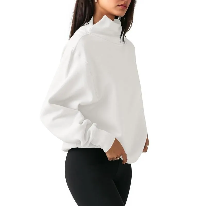 Women's Oversized Turtleneck Sweatshirt Long Sleeve Pullover Casual Tops
