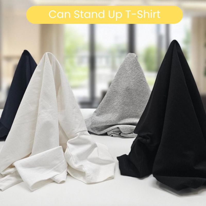 No Sagging! Heavyweight Oversized TShirts - Shape-Retaining, Thick Cotton, Strong Neckline & Premium Look Mens Tshirts Crewneck Tees for Summer & Spring