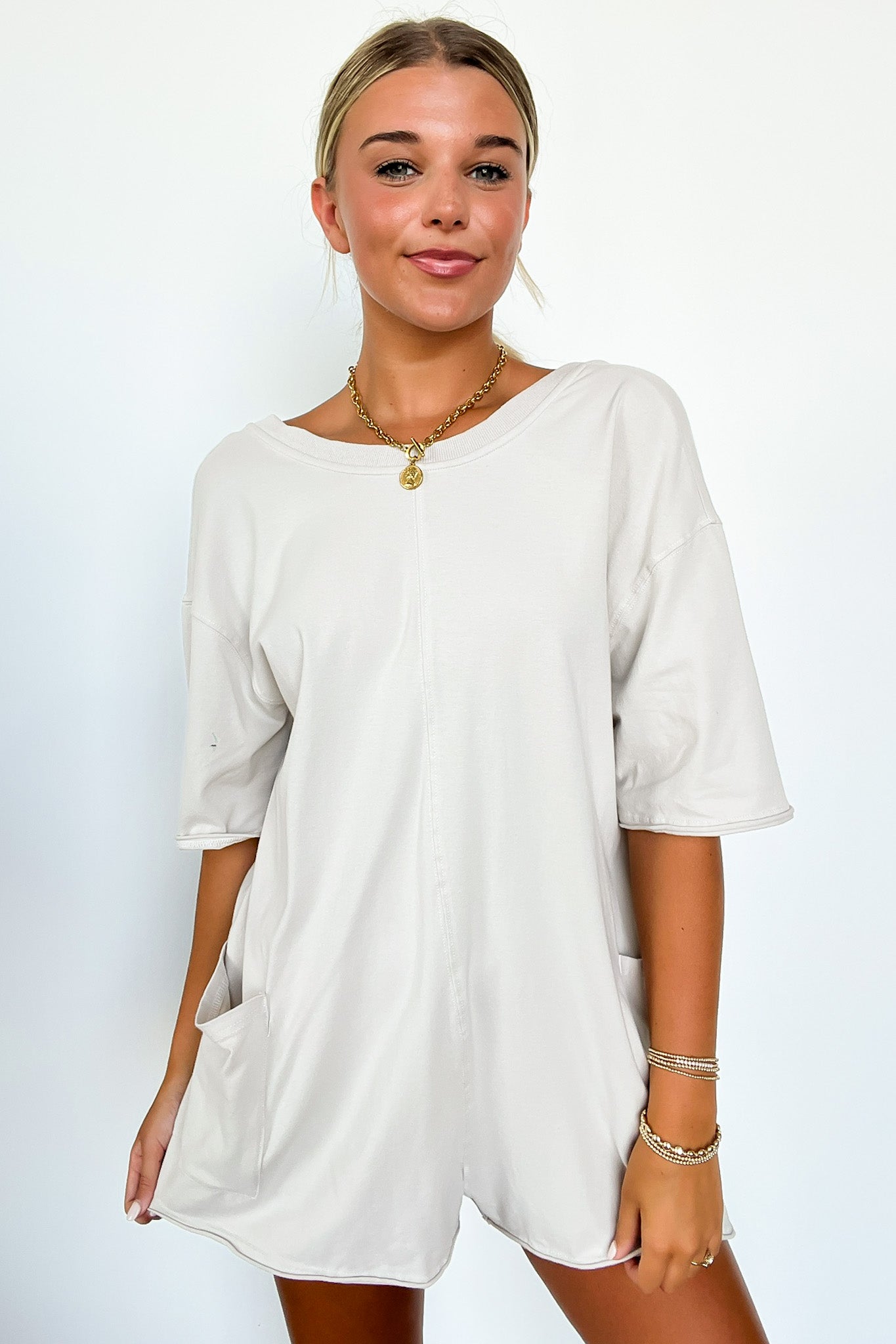 Short Sleeve Relaxed Romper