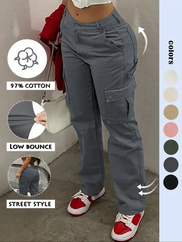 Women’s Baggy Cargo Pants – Comfortable Casual Streetwear