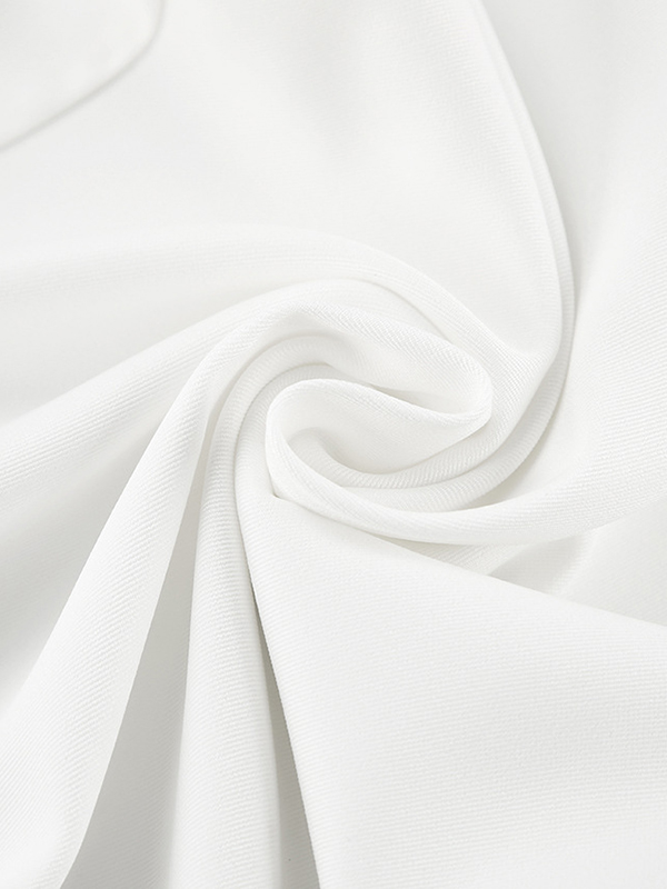 No Belt Pleated Pockets Solid Color High Waisted Loose Trousers Suit Pants