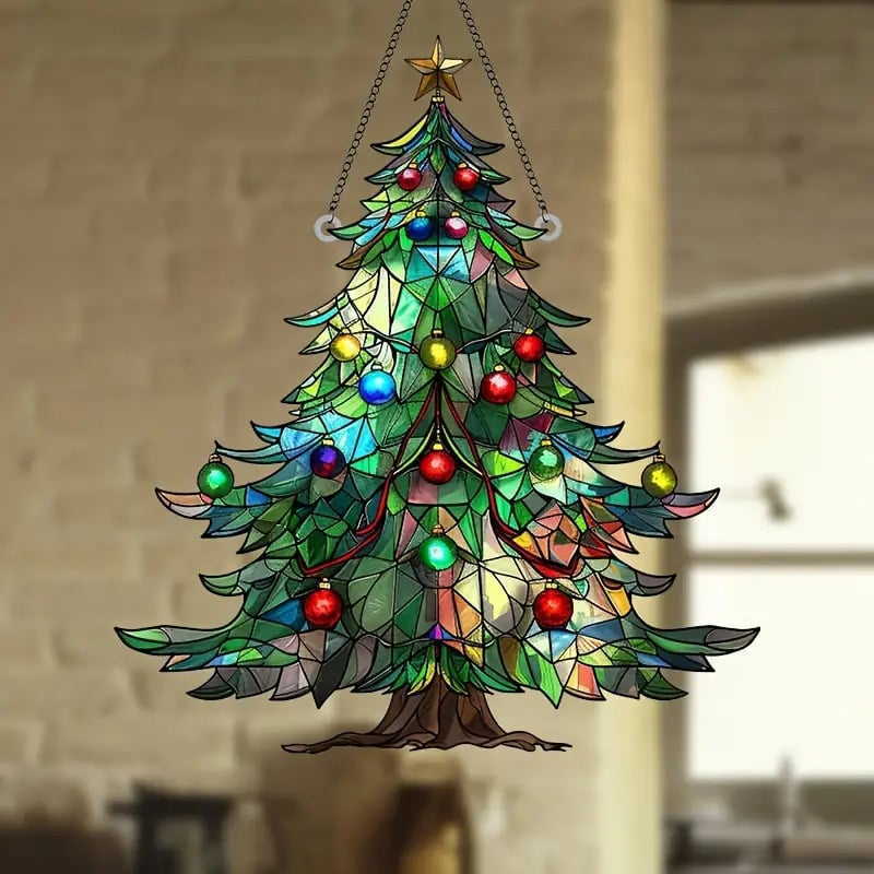 🎄🌈Christmas Tree Sun Catcher(2D Acrylic)