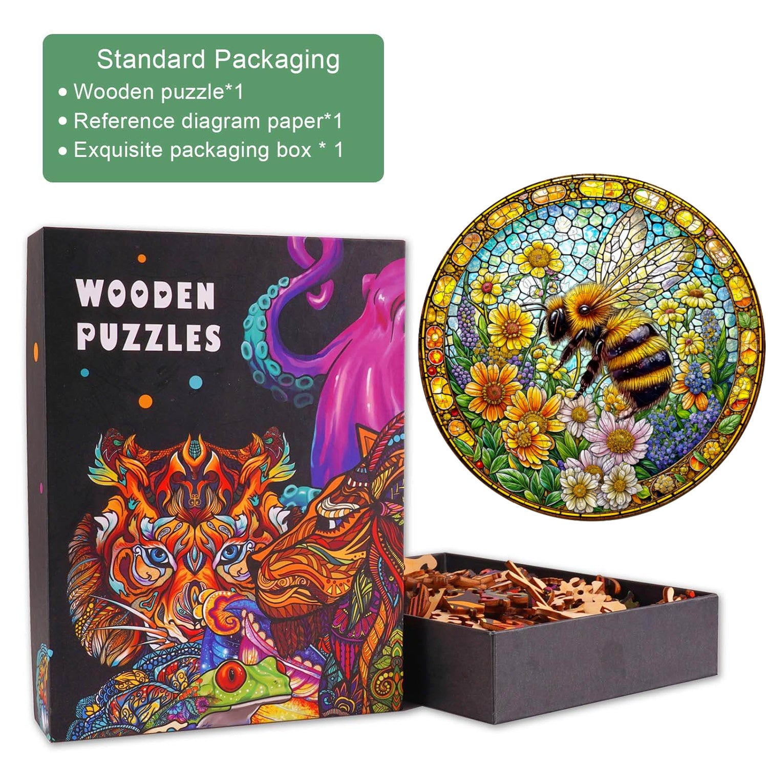 Bee spring Wooden Jigsaw Puzzle
