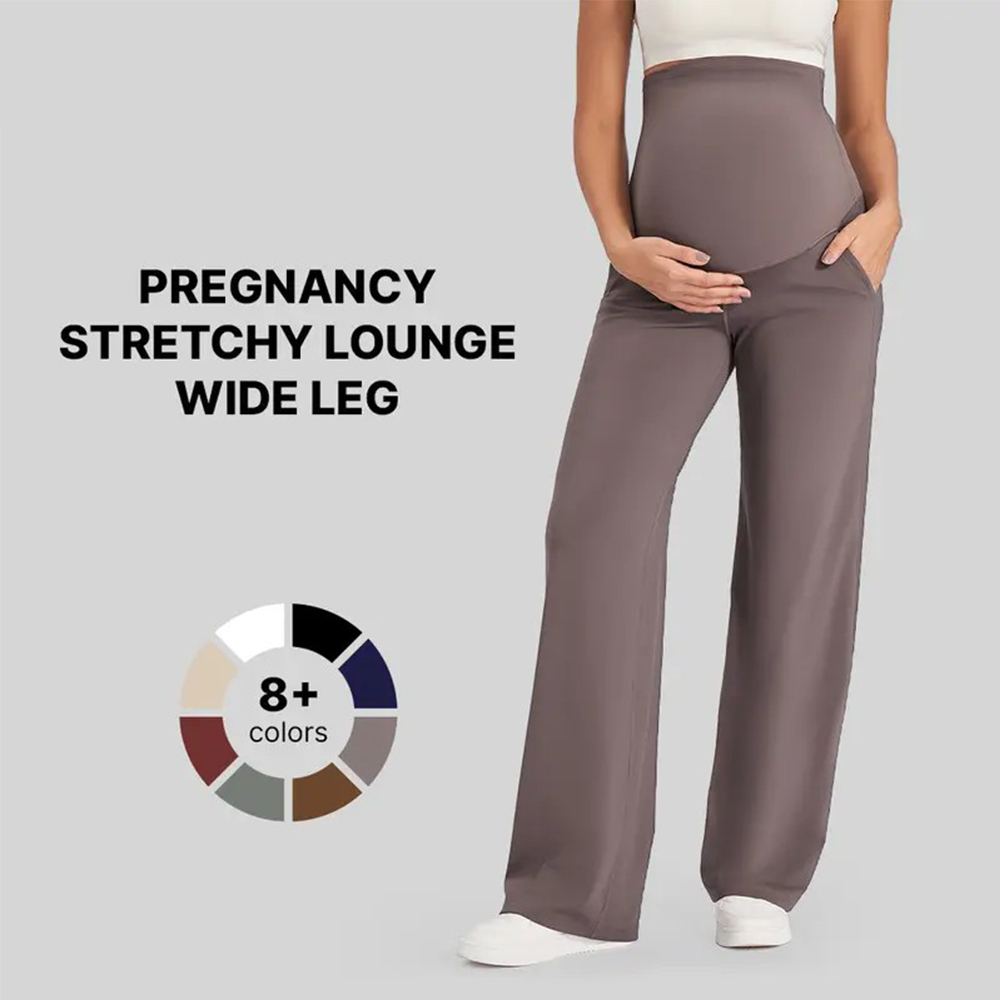 🔥Maternity Wide Leg Pants for Comfortable Pregnancy Pregnant Prenatal