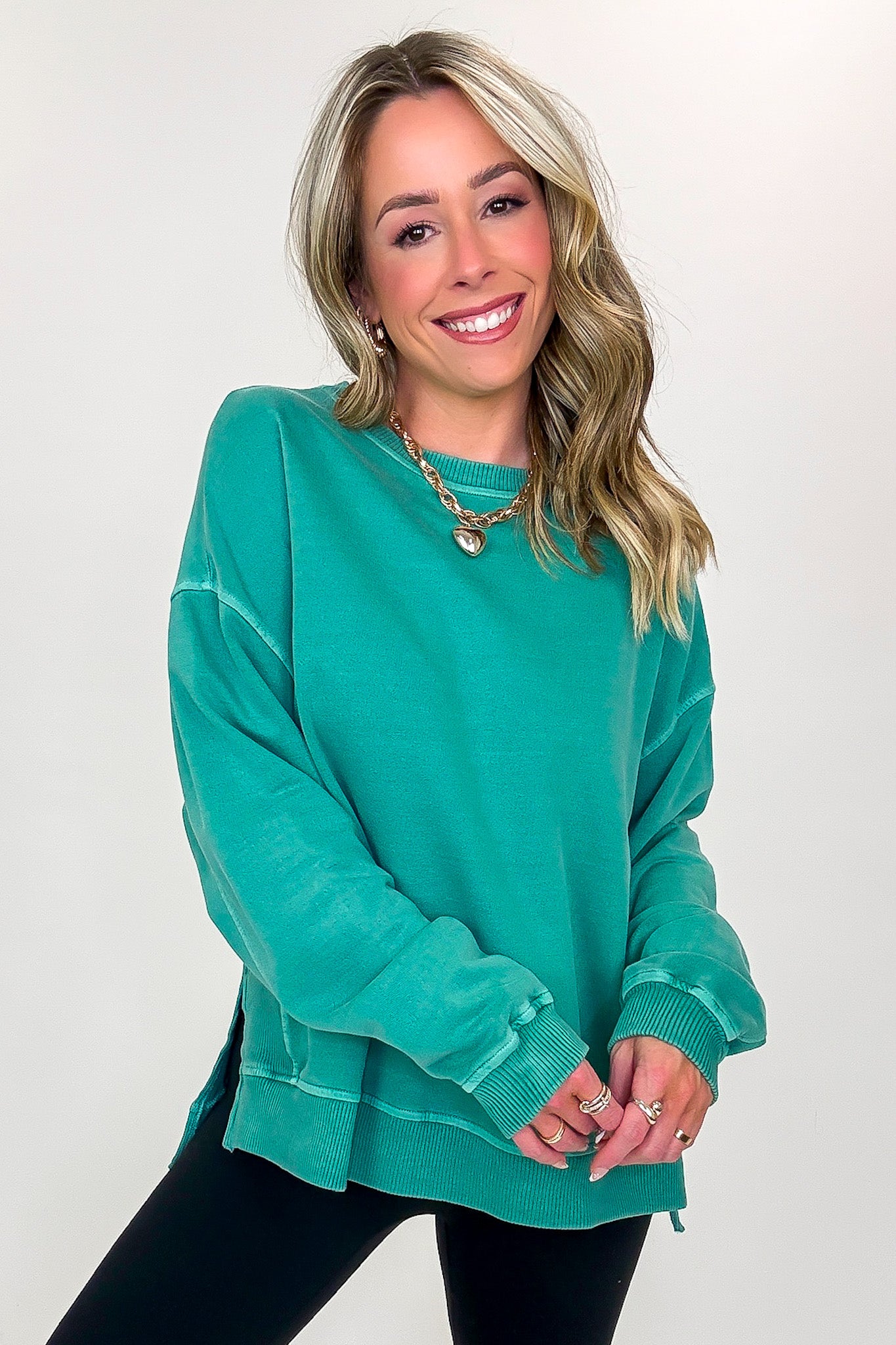 Pigment Washed French Terry Pullover