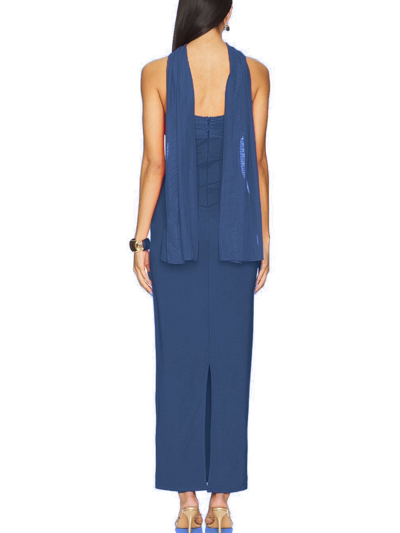Ruched Tube Maxi Dress