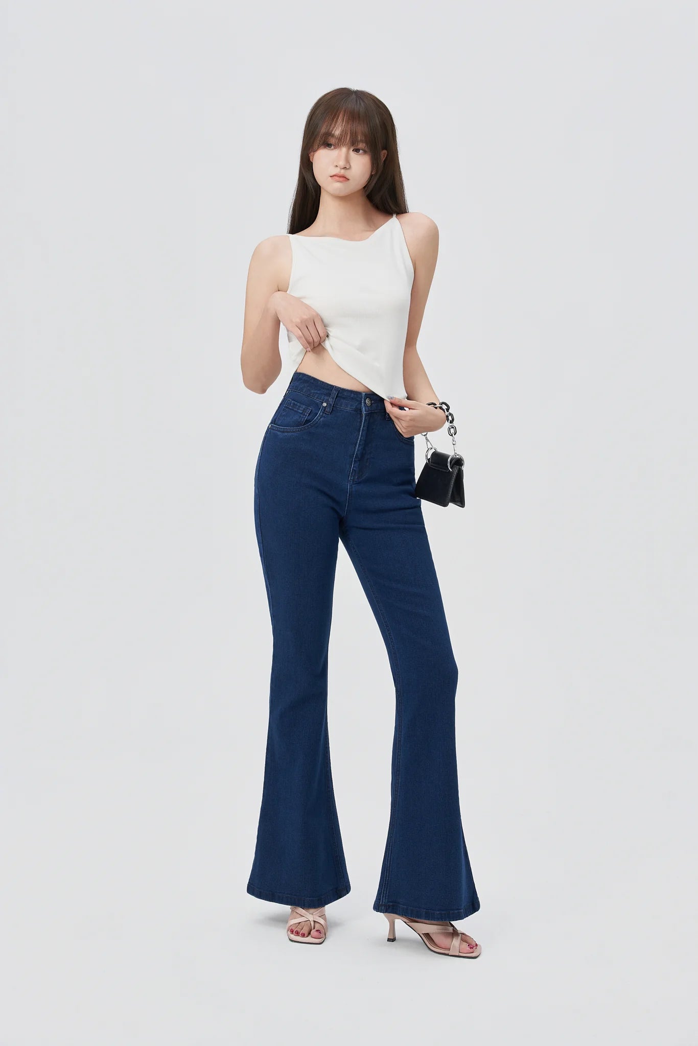 Dark Blue Bootcut Flare Jeans