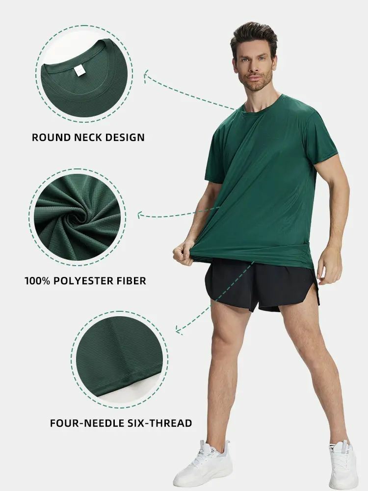 Performance Tees 6-Pack Textured Breathable Athletic