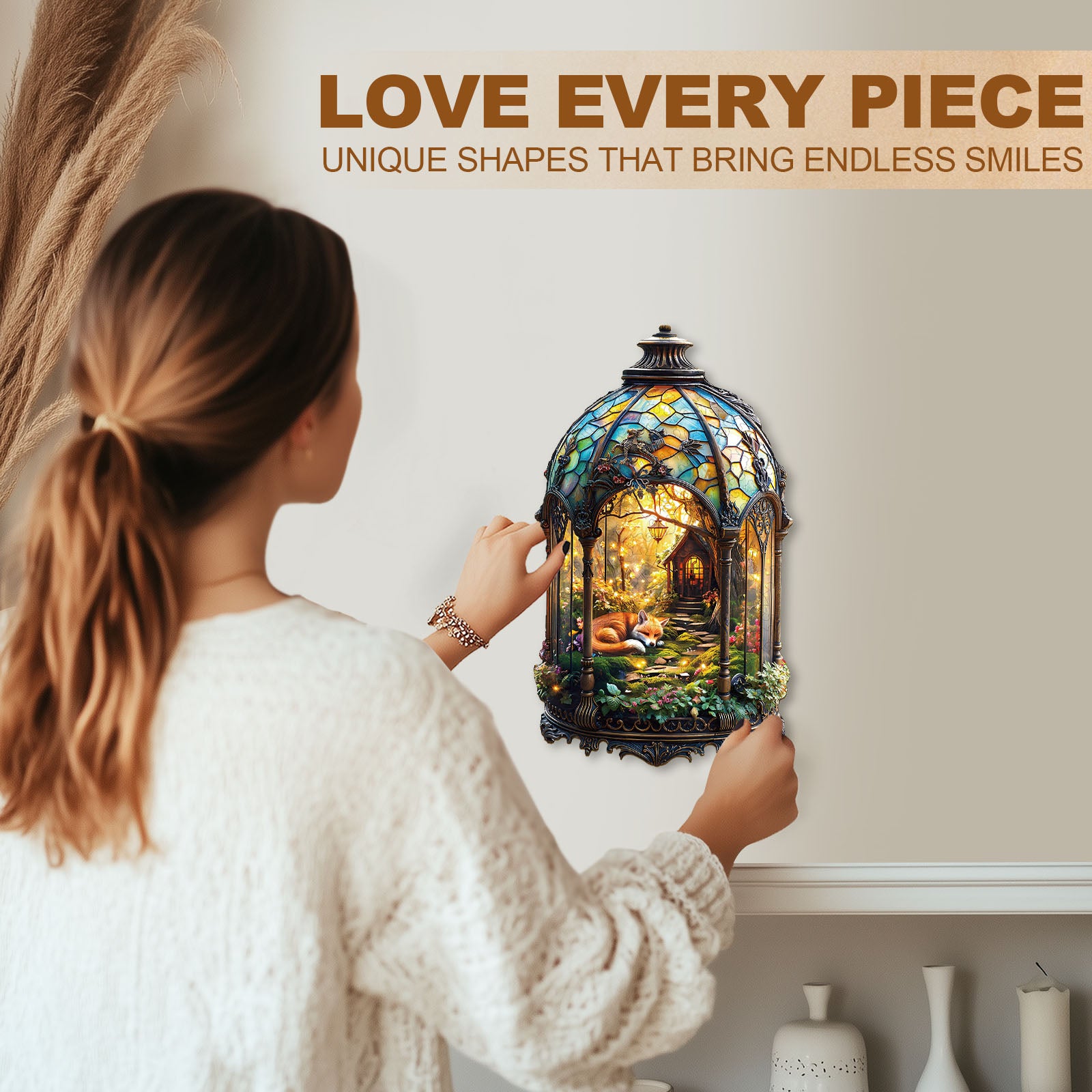 Lantern Fox  Wooden Jigsaw Puzzle