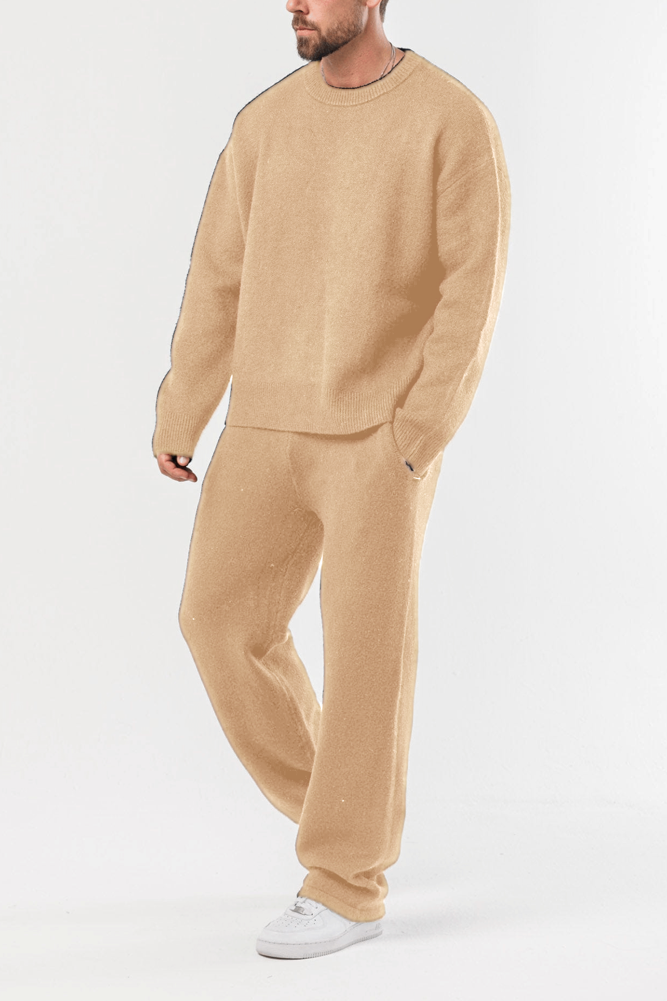 🔥Last Day Promotion!🔥Men’s Classic Knit Sweater Set – Everyday Comfort Outfit