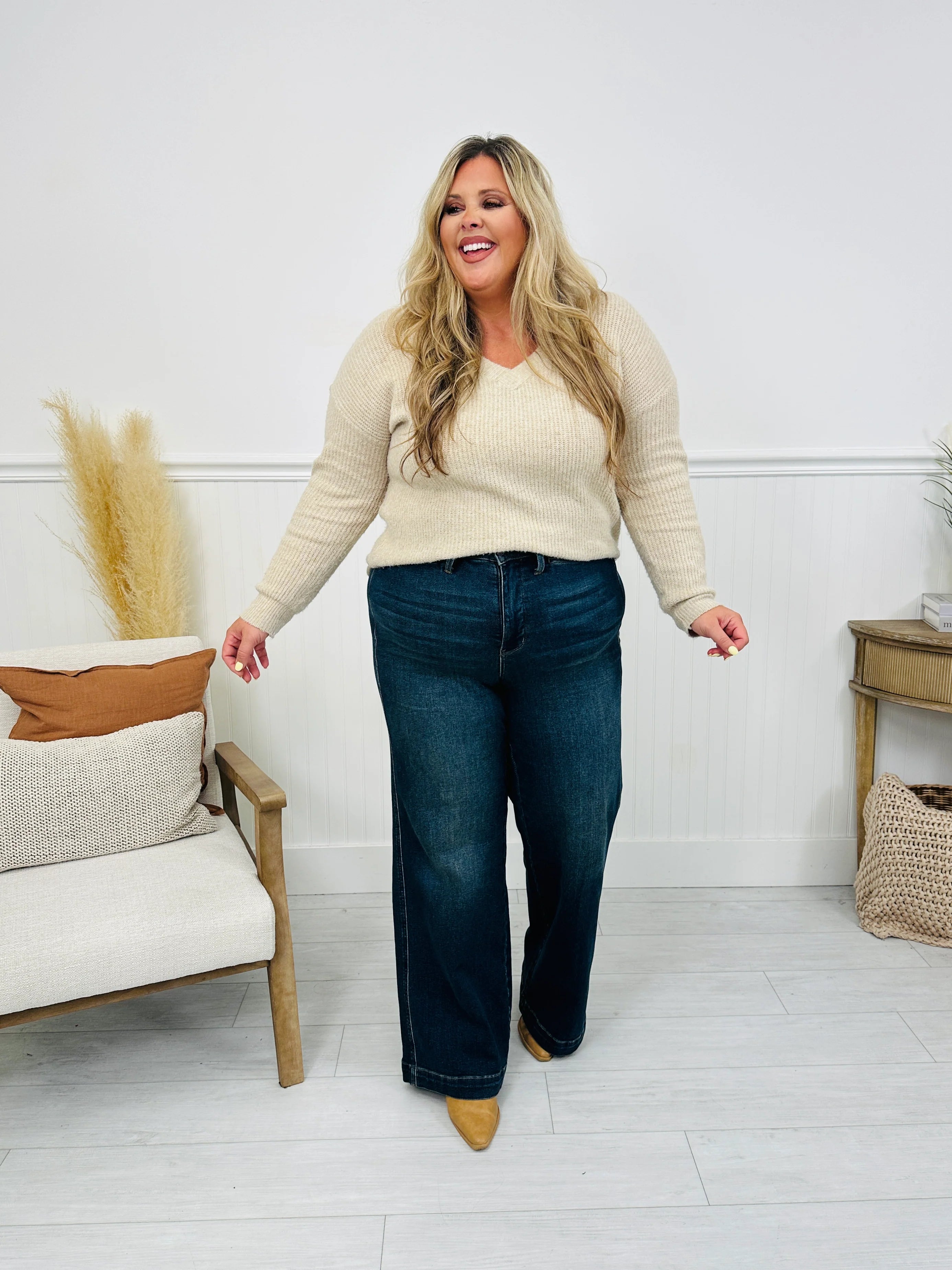 Judy Blue The One For Me Retro Wide Leg Jeans