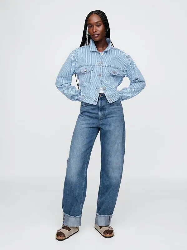 Women's High Rise Barrel Jeans