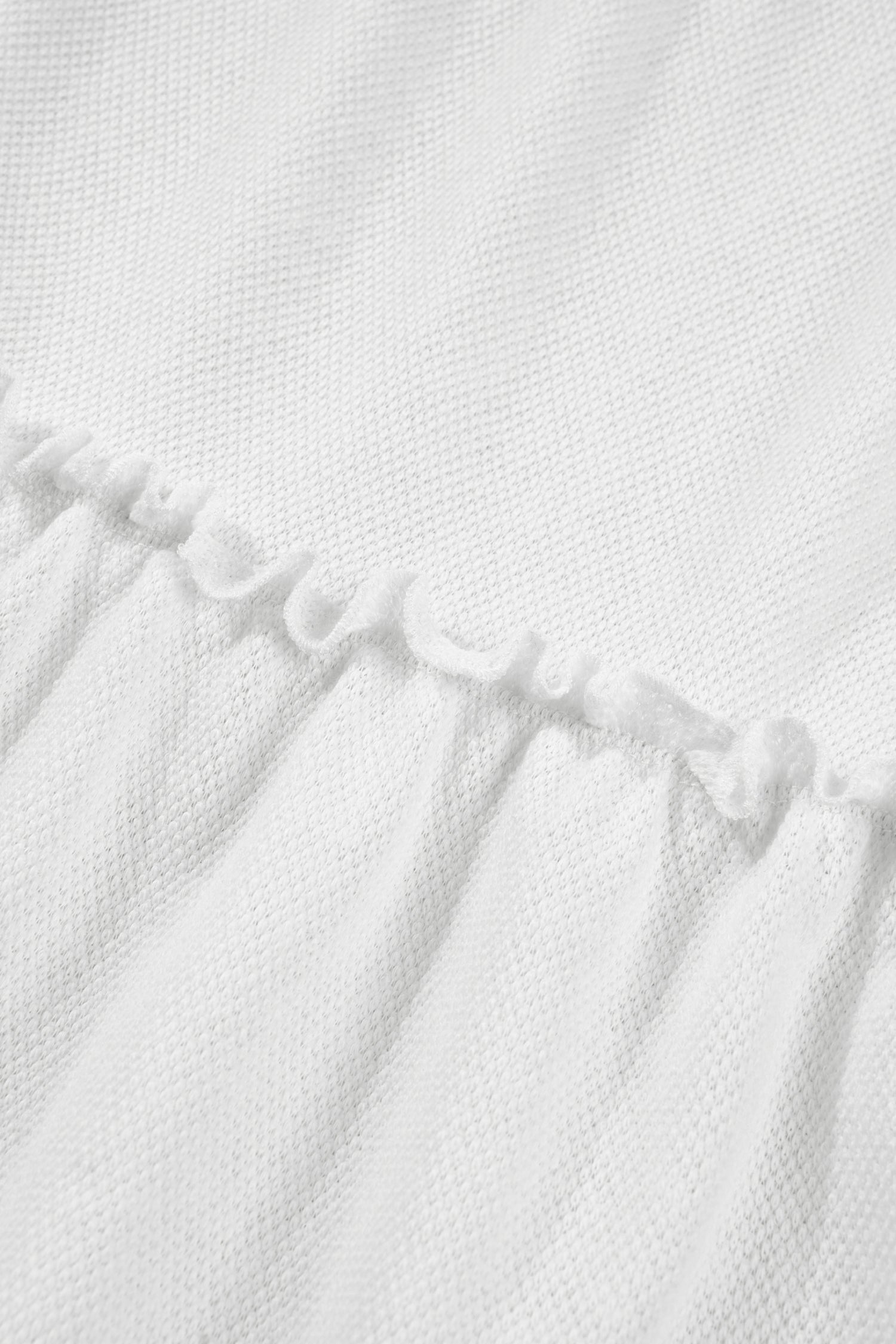 White Tiered Frill Trim A-line Tank Top