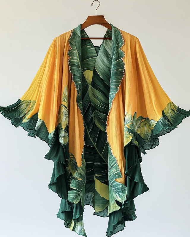 Summer original design elegant handmade feather kimono c141