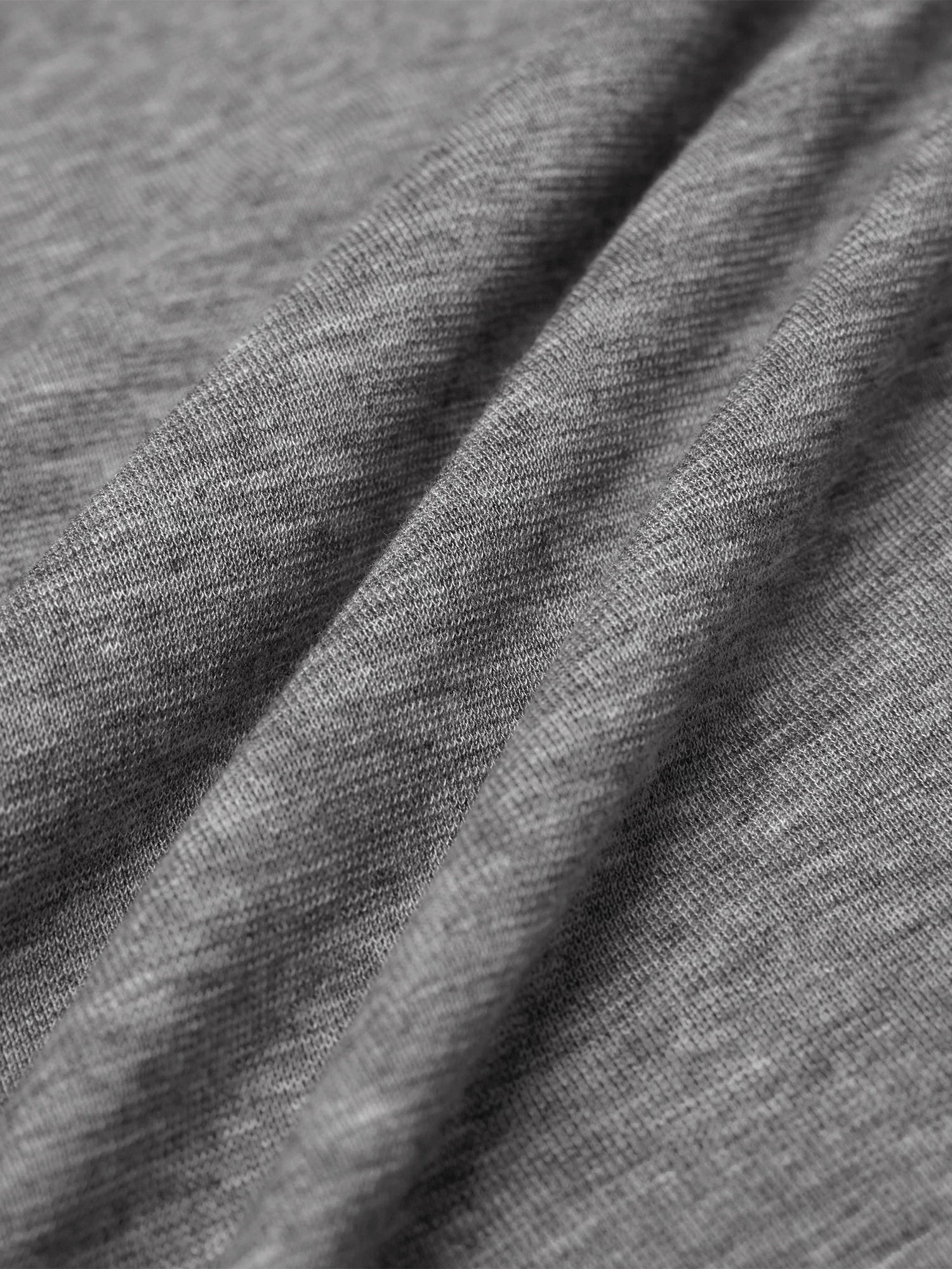 Lyocell & Wool Round Neck Long Sleeve Drawstring T-Shirt