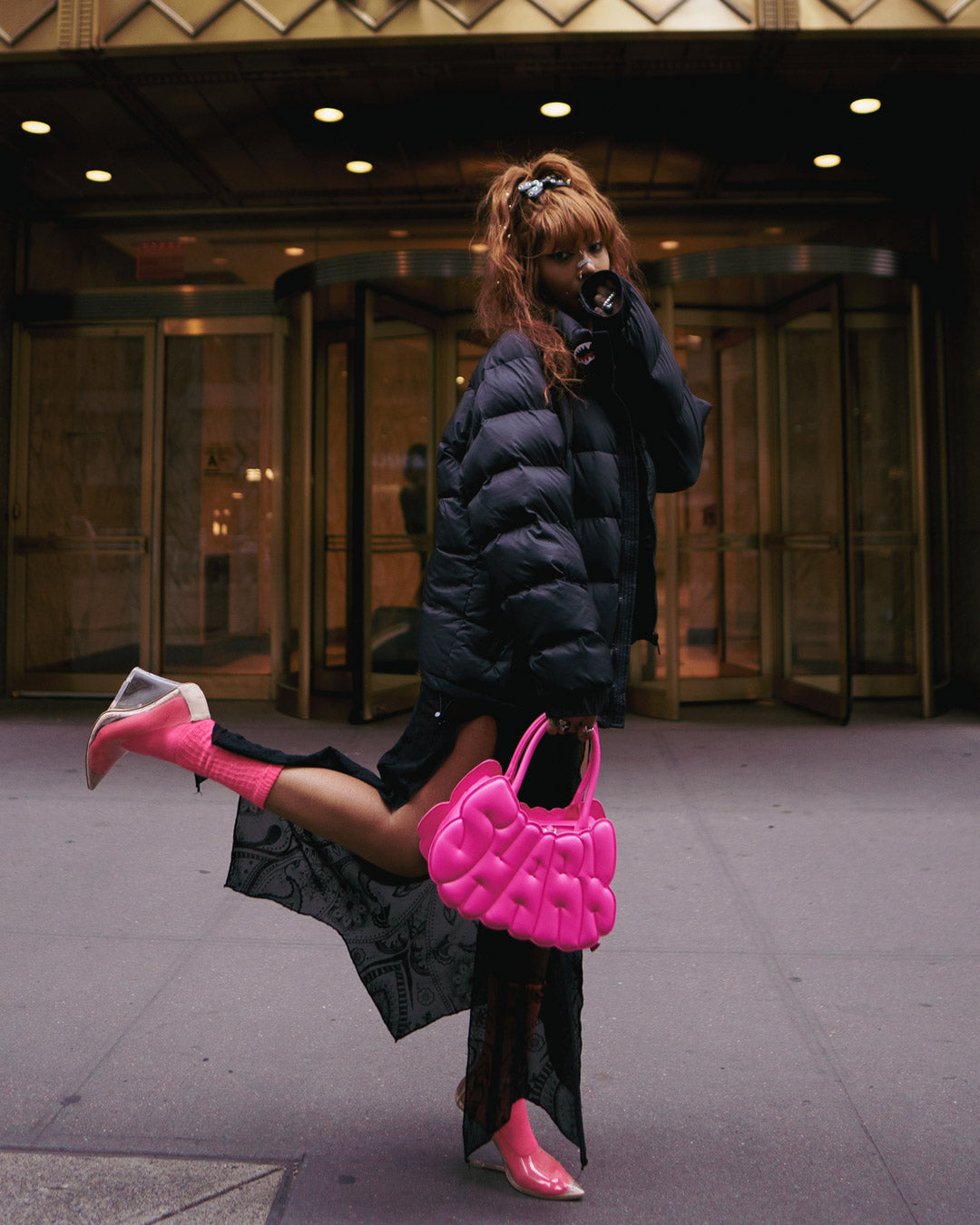 PINK POP SHARK BUBBLE HANDBAG