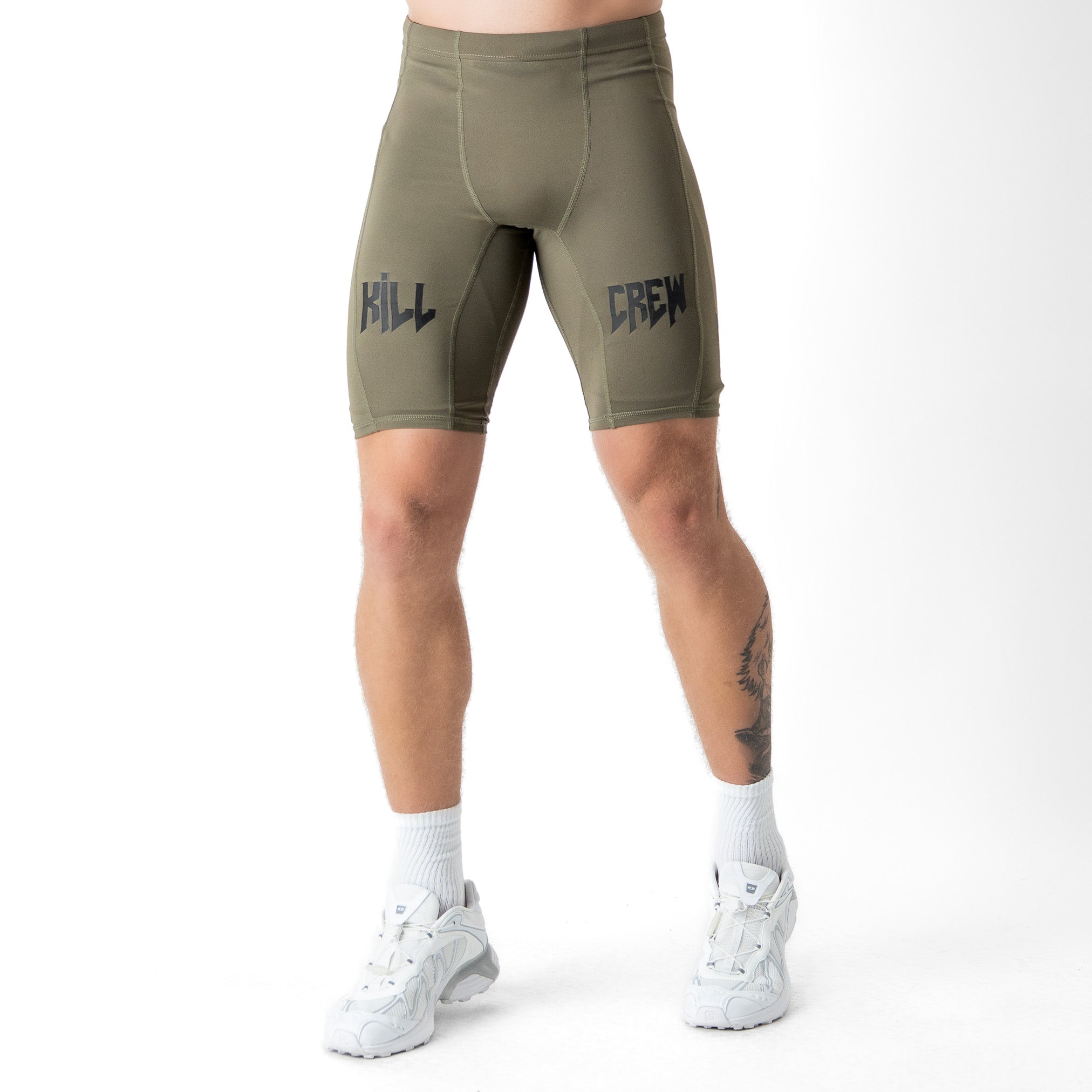 TIRADE TECH COMPRESSION SHORTS - OLIVE