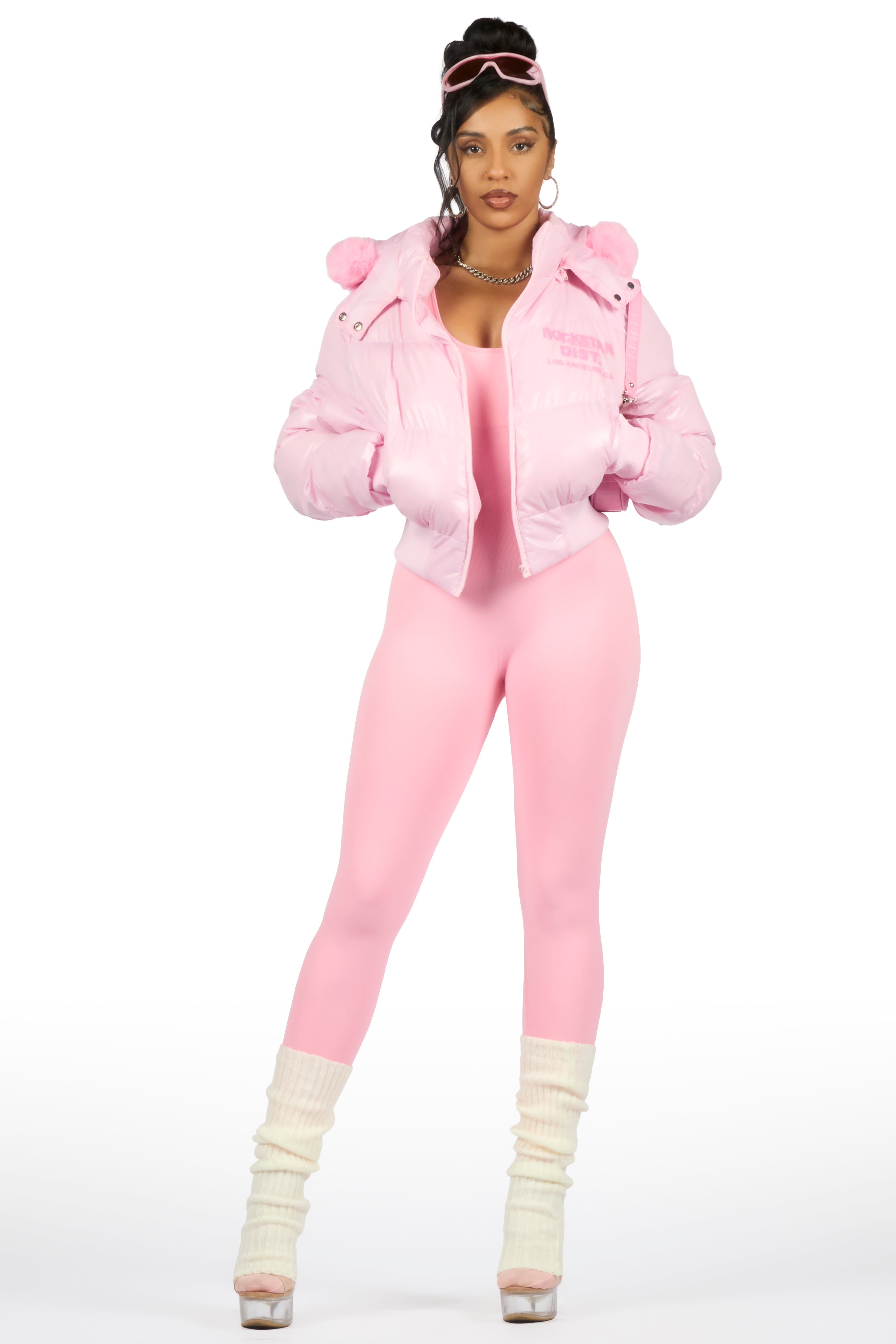 Moncia Pink Puffer Jacket