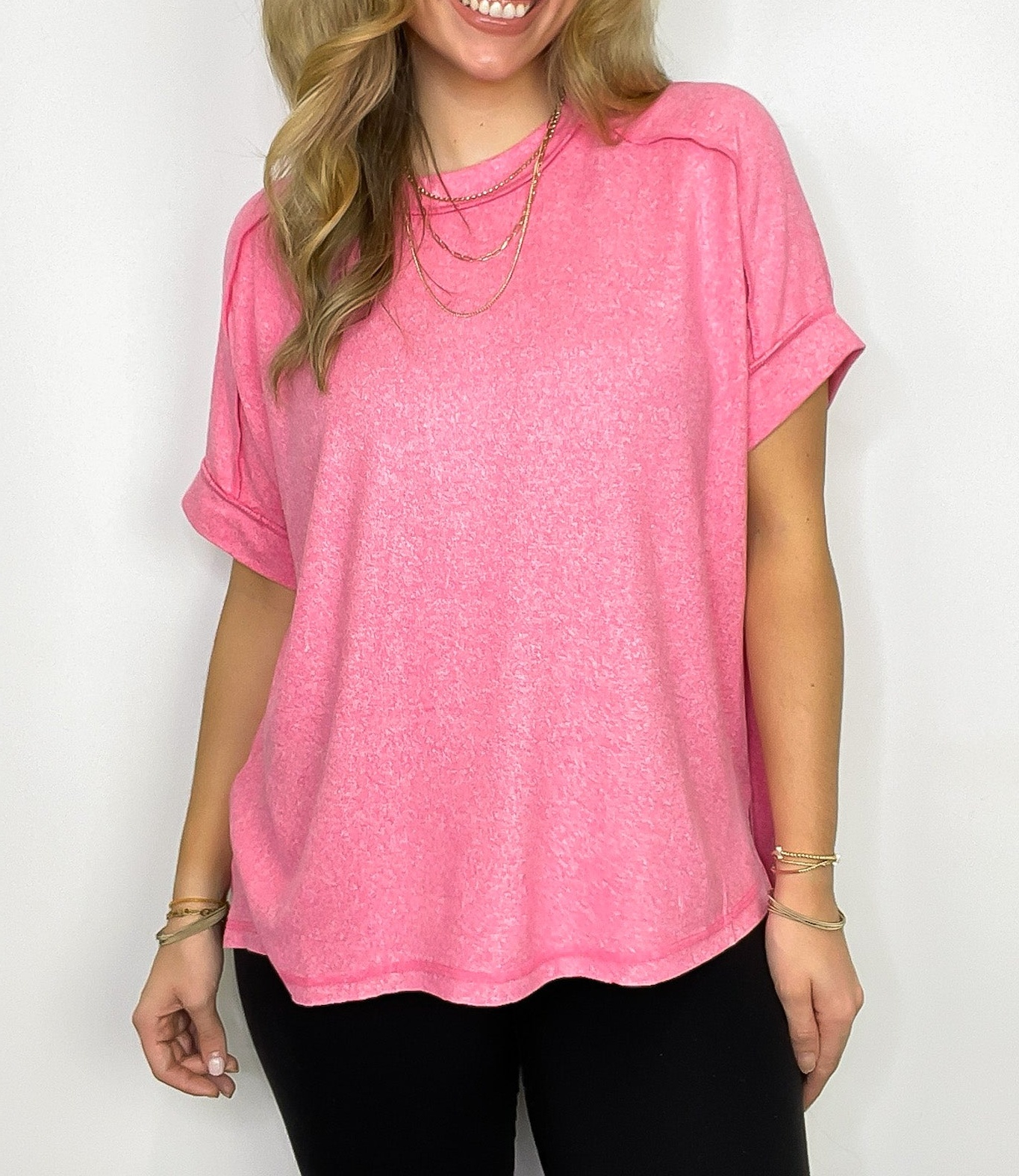 Sunday Muse Melange High Low Tee