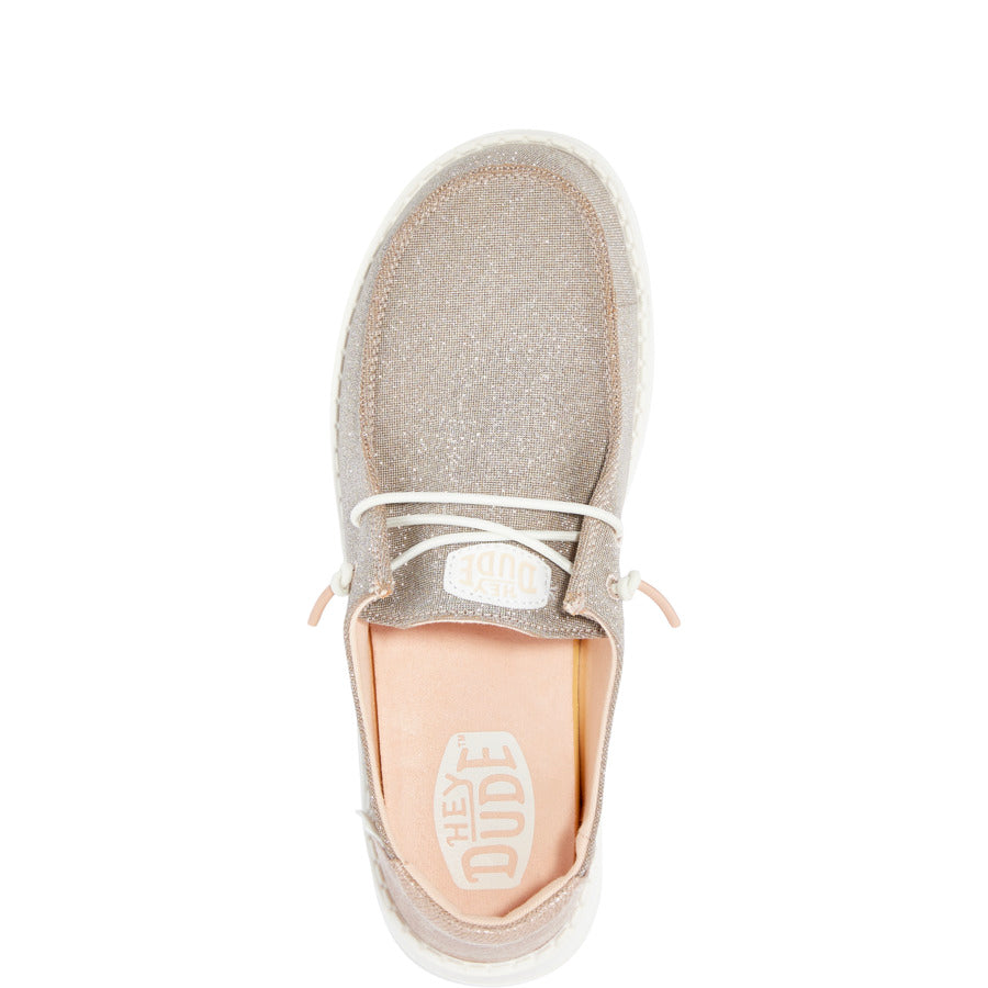 Wendy Metallic Sparkle Wide - Rose Gold