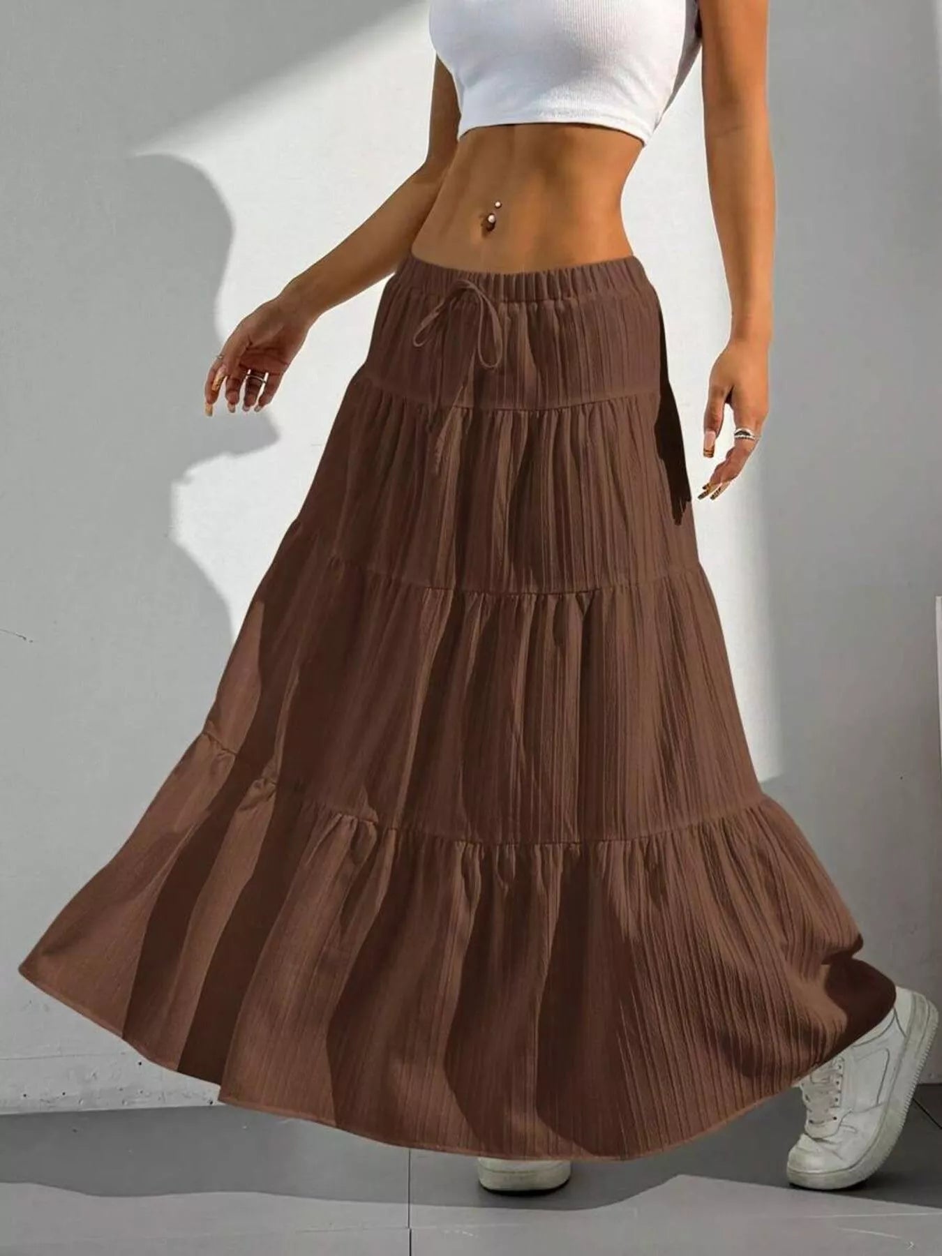 Flowy Tiered Maxi Skirt