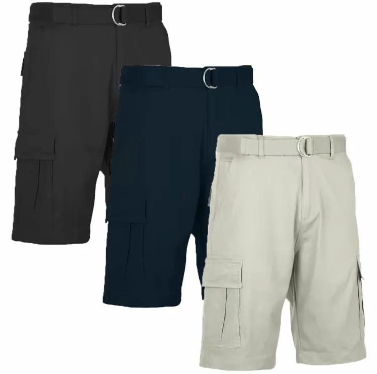 Men's Cotton Stretch Cargo Shorts with Belt – Comfortable, Stylish & Versatile Summer Wear