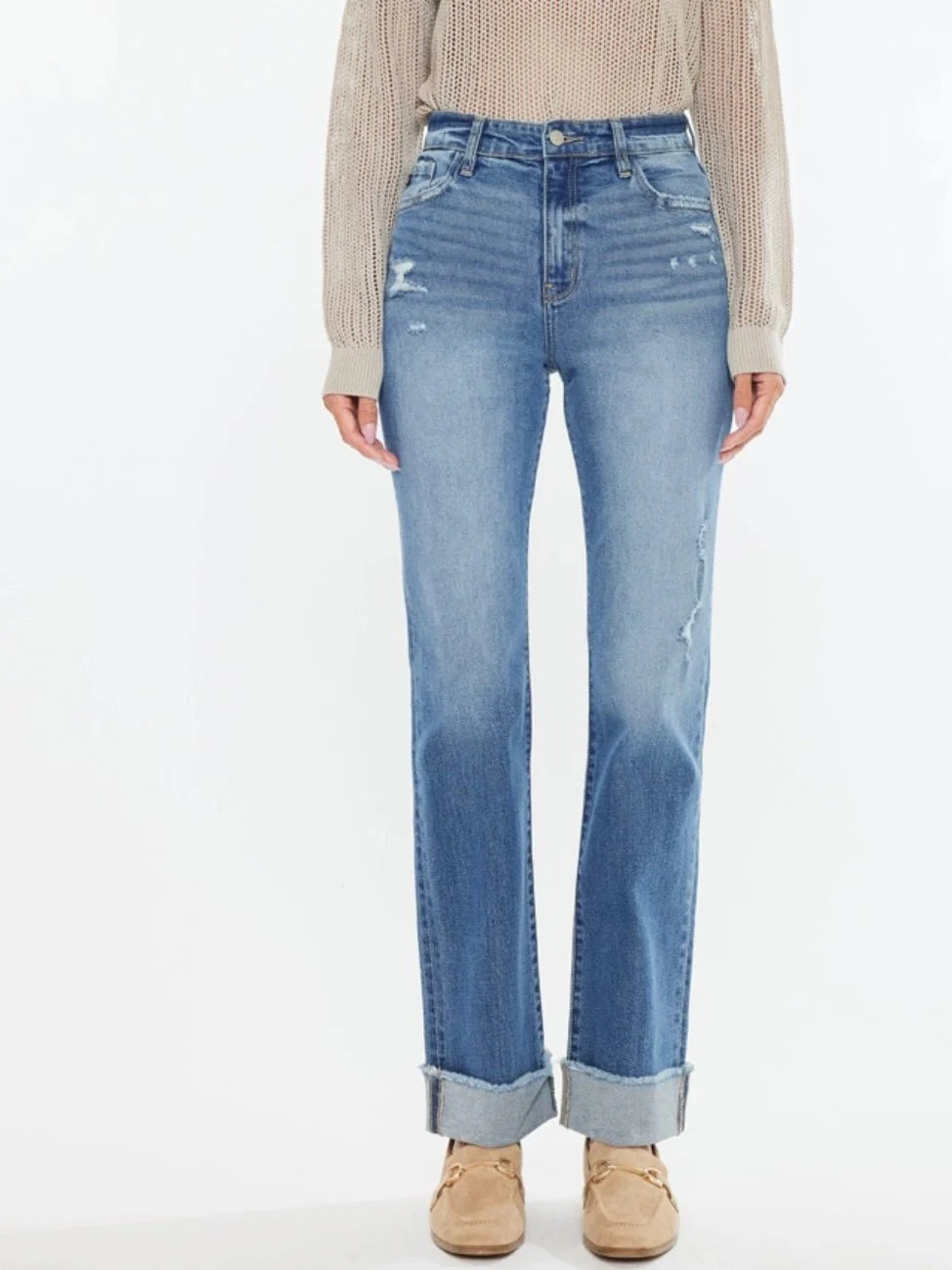 Trish High Rise Straight Leg Kancan Jeans
