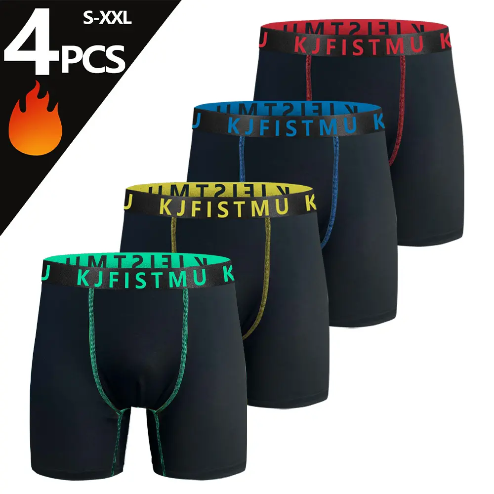 12/8/4 Pack Men's Boxer Briefs - Solid Color with Fine Stripe Design