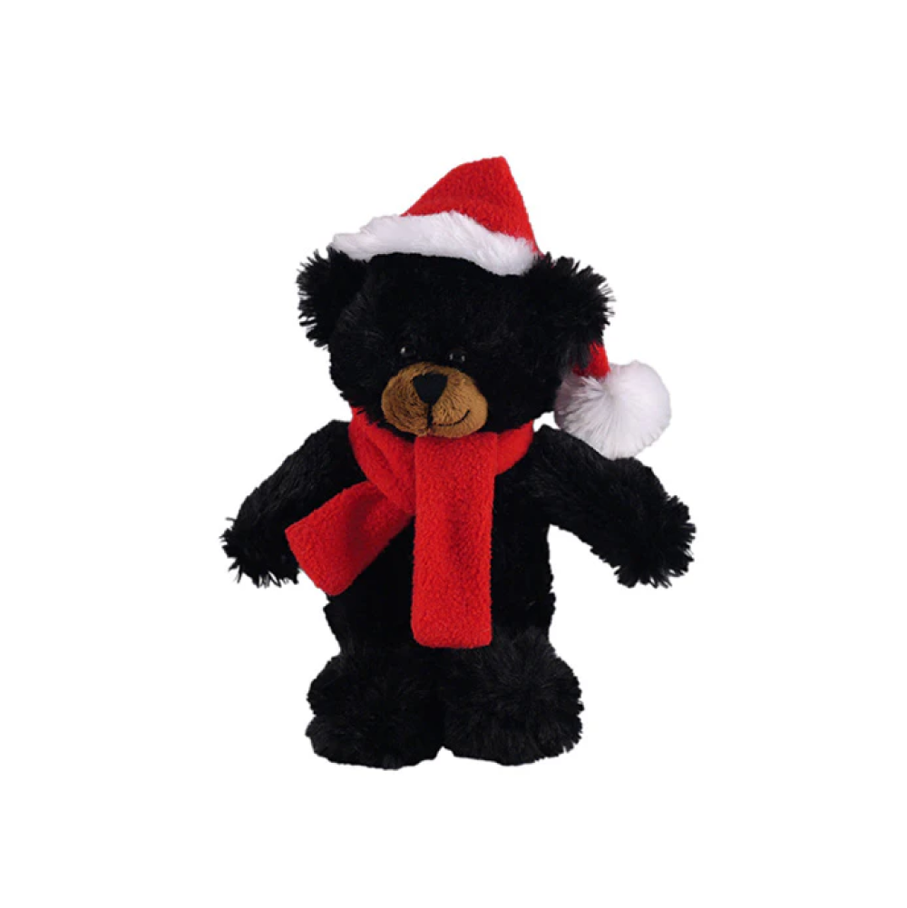 Christmas Black Bear with Scarf 12inch