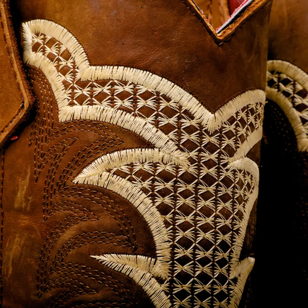 Honey Caiman Belly Leather Boots With 3D Lightweight Sole - Composite Toe