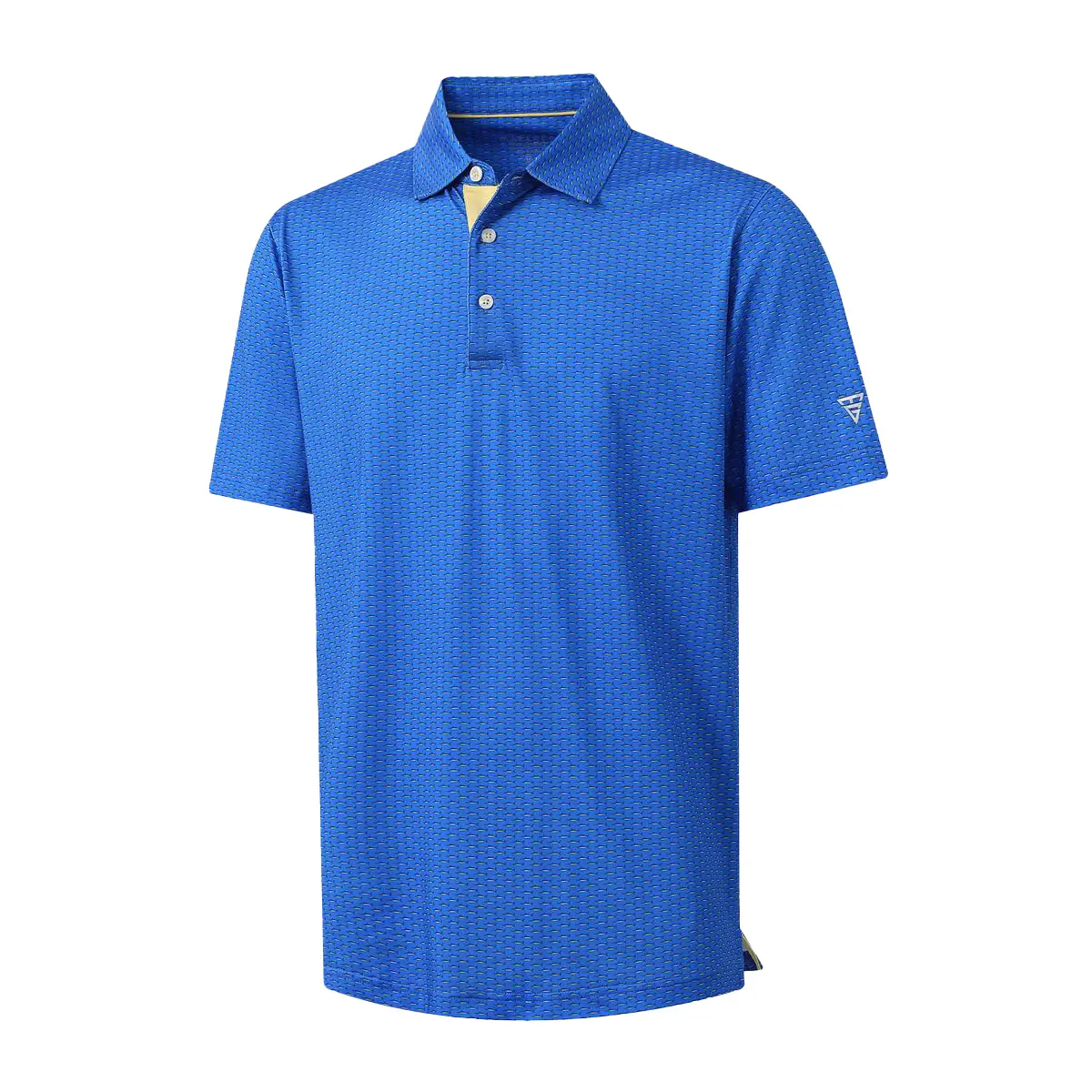 Men’s Printed Polo Shirt, Quick Dry Performance Stretch Moisture-Wicking Breathable Golf Top