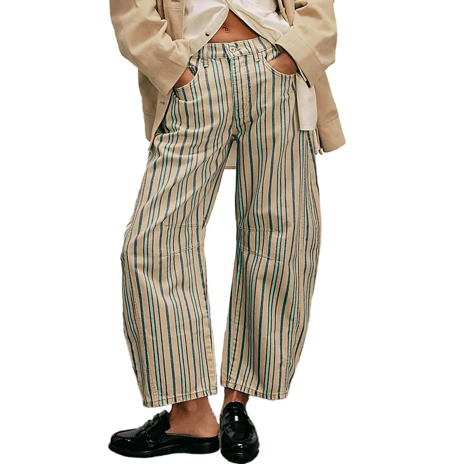 Women's Printed Wide-Leg Jeans