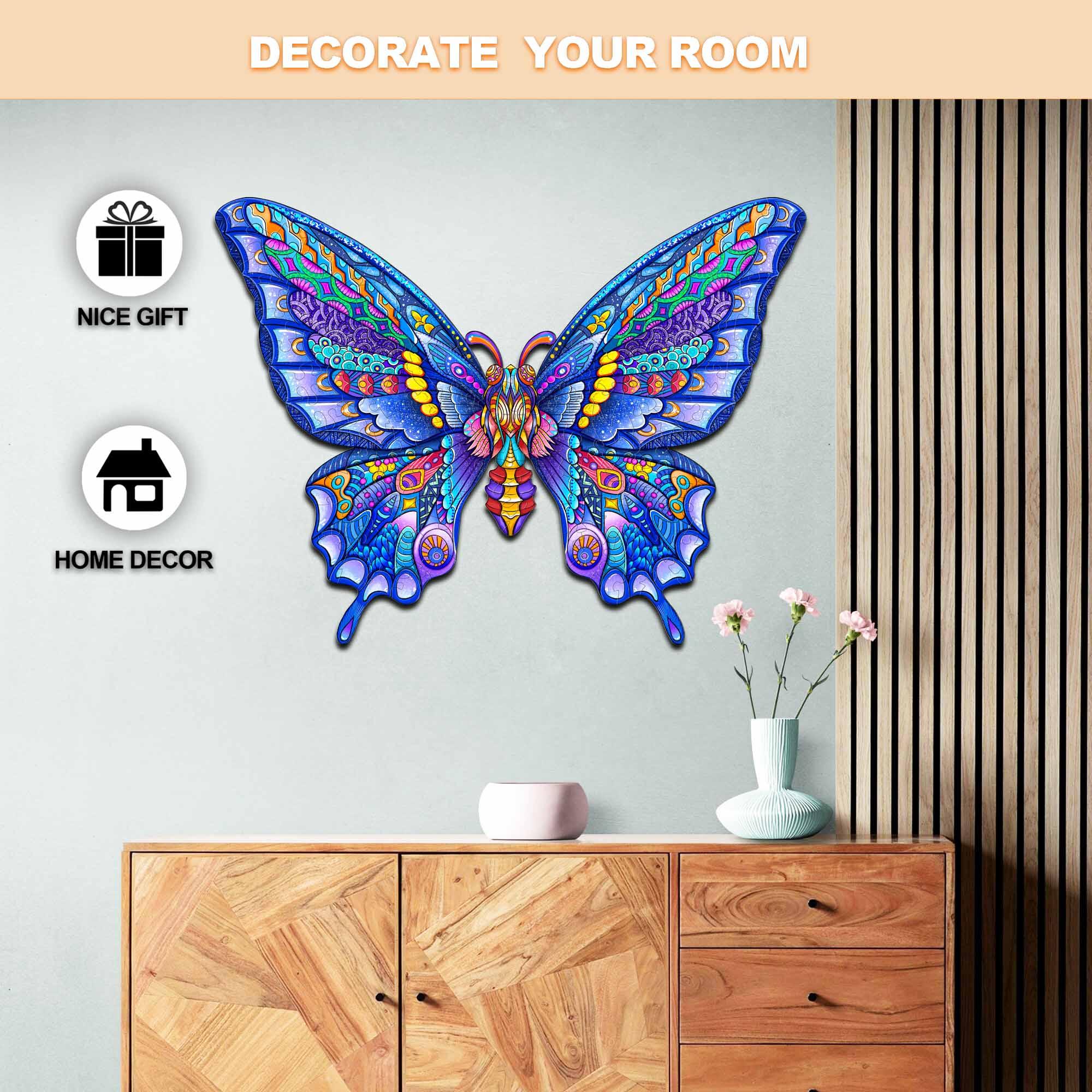 Charming Butterfly Wooden Jigsaw Puzzle