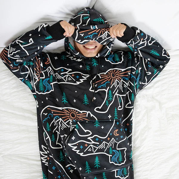 Wearable blanket Oversized with sherpa lining One size fits most.