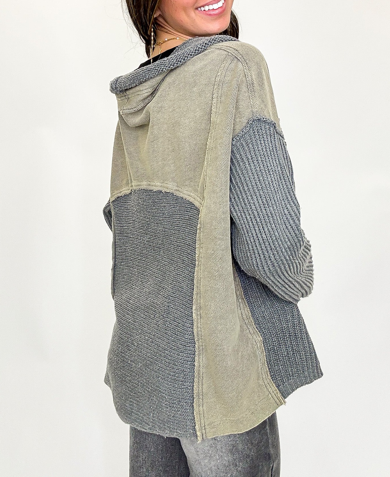 Knit Contrast Cardigan