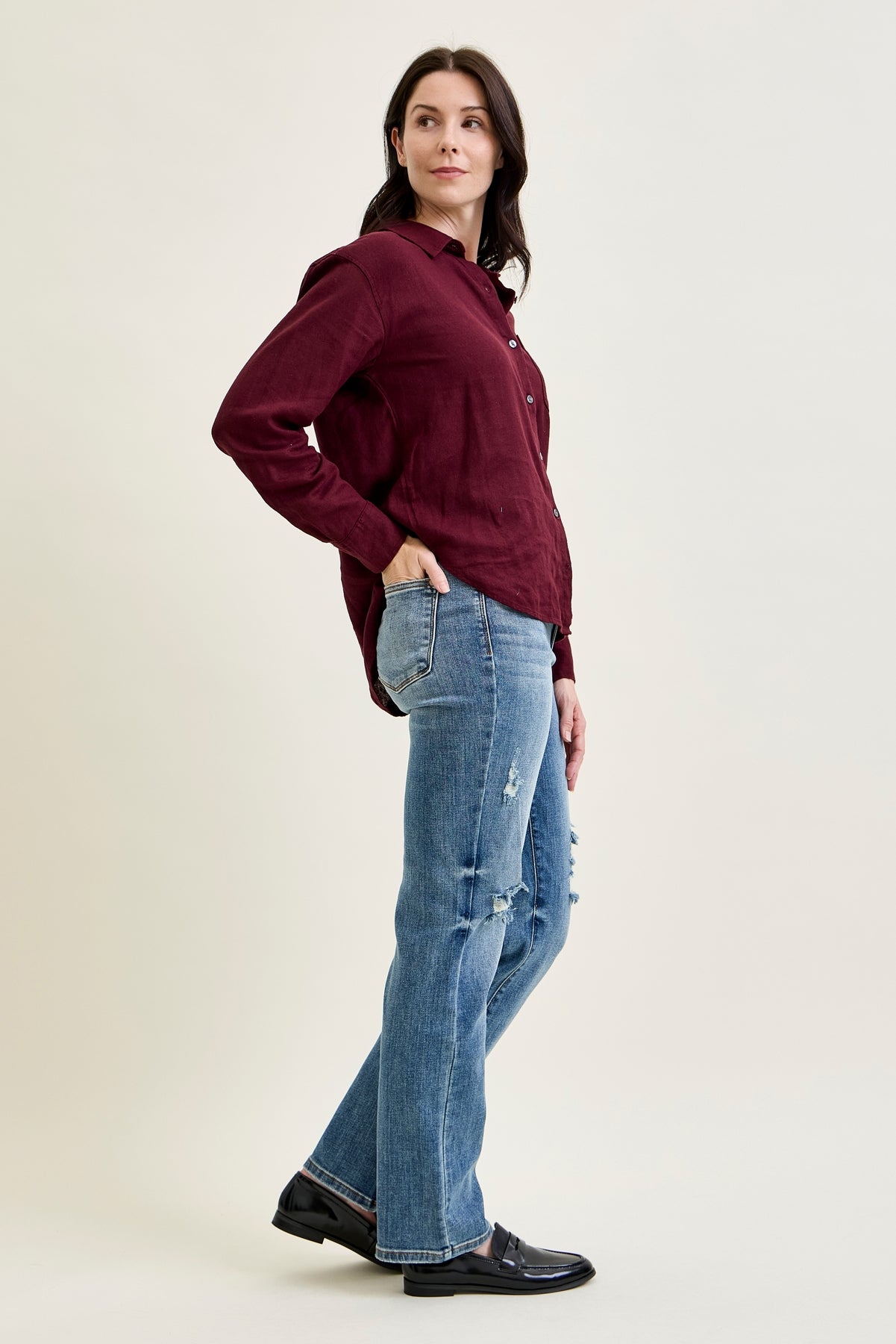 Brett Distressed Dad Jeans