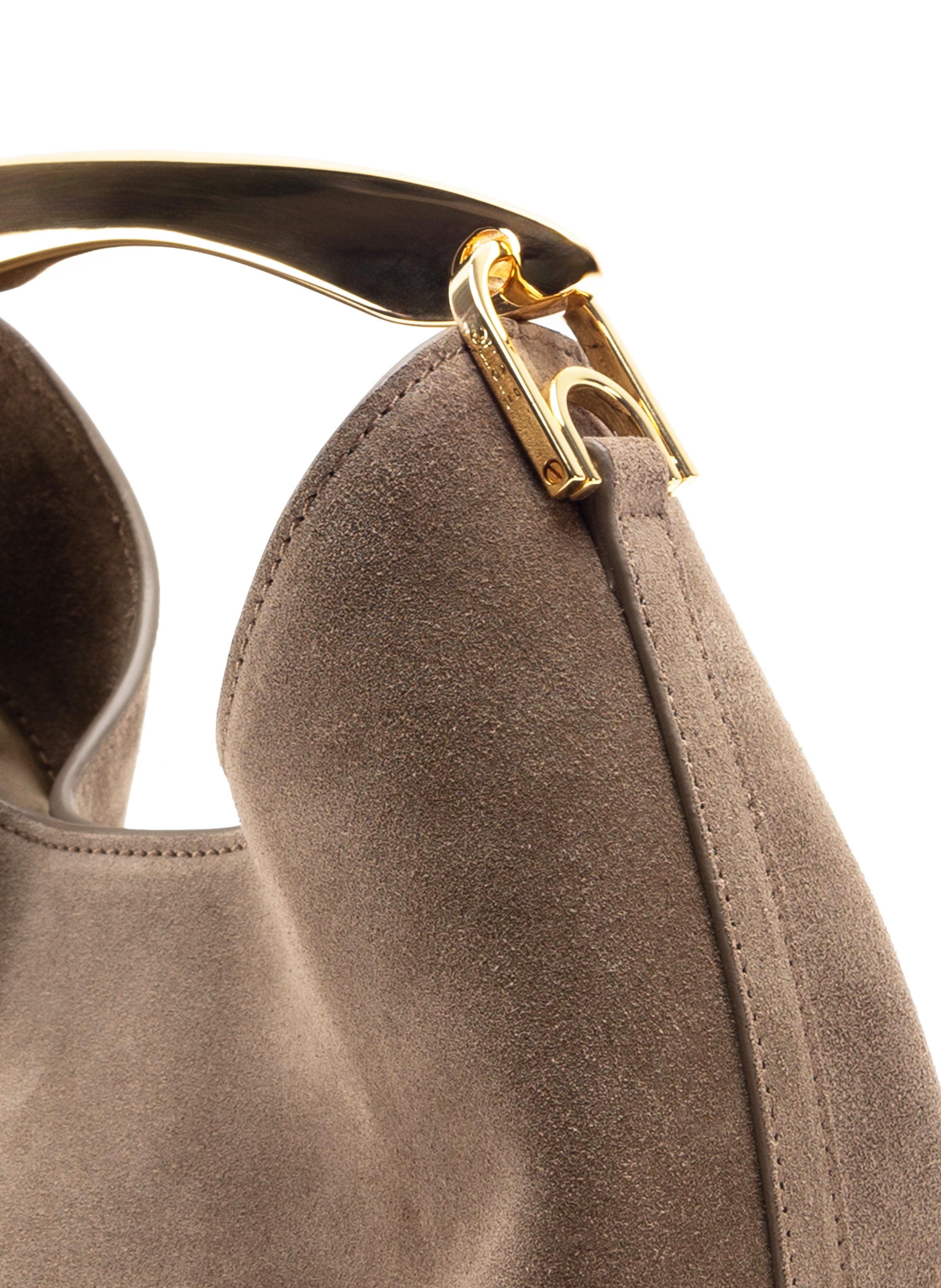 Small Boomerang Suede Taupe Clearance Sale 85%OFF