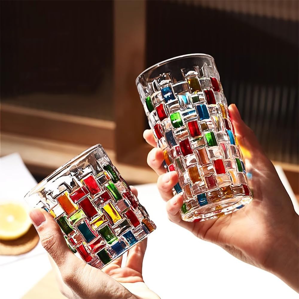 Colorful Crystal Whiskey Glass