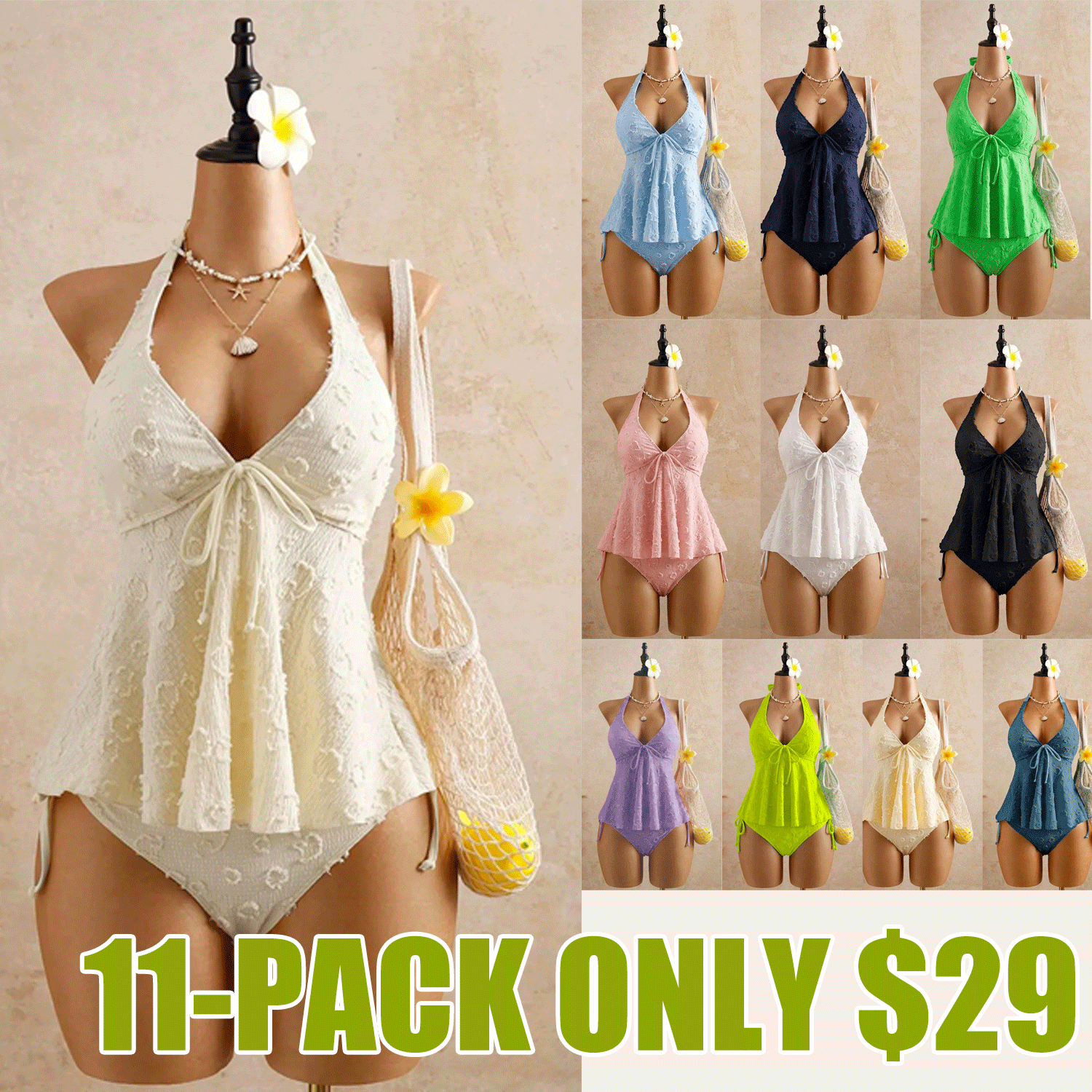 🔥🔥Easter Sale!Women's Fashion Tankini Swimsuit, Stylish Two-Piece Swimwear