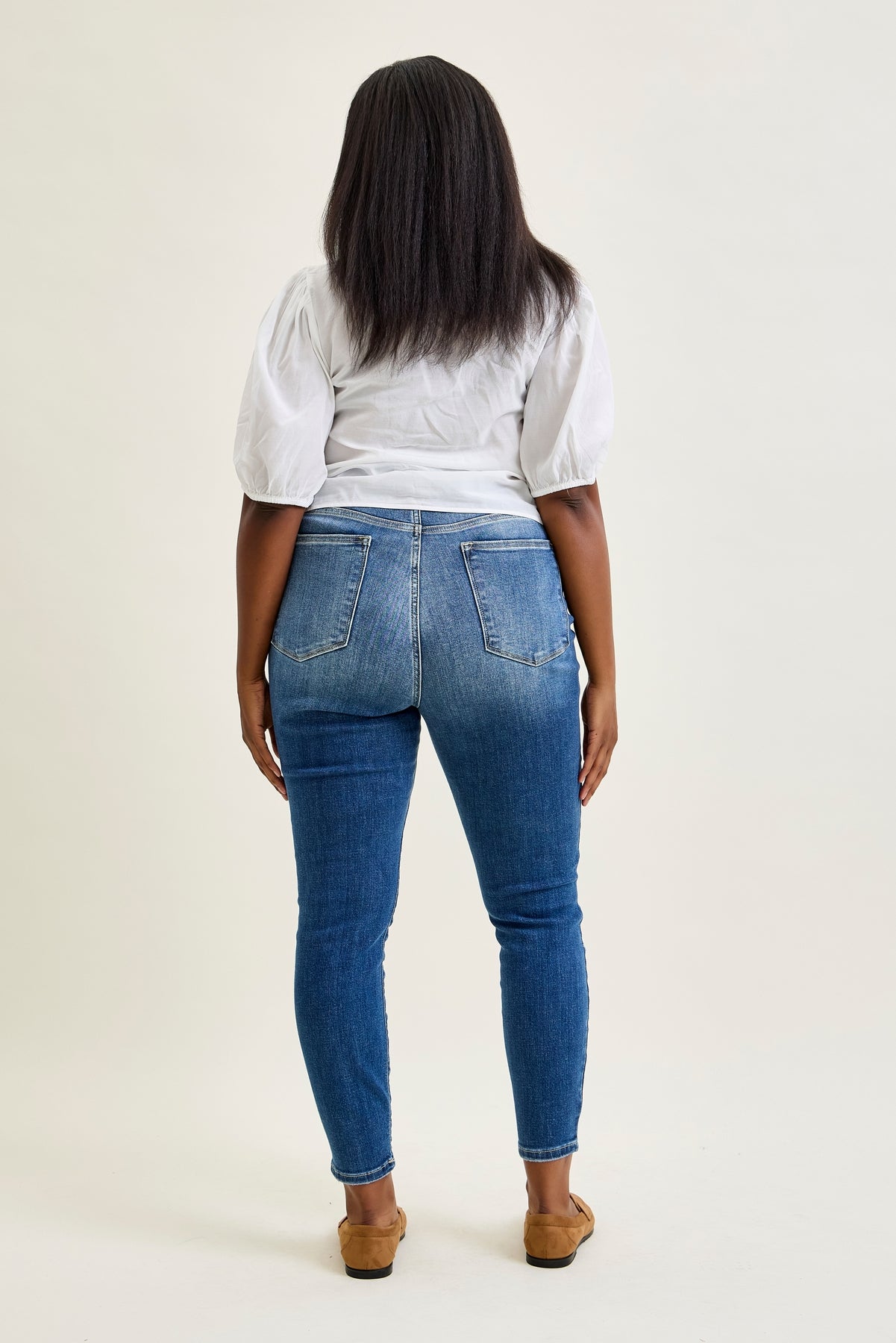 Rose Classic Button Fly Skinny Jeans - PLUS