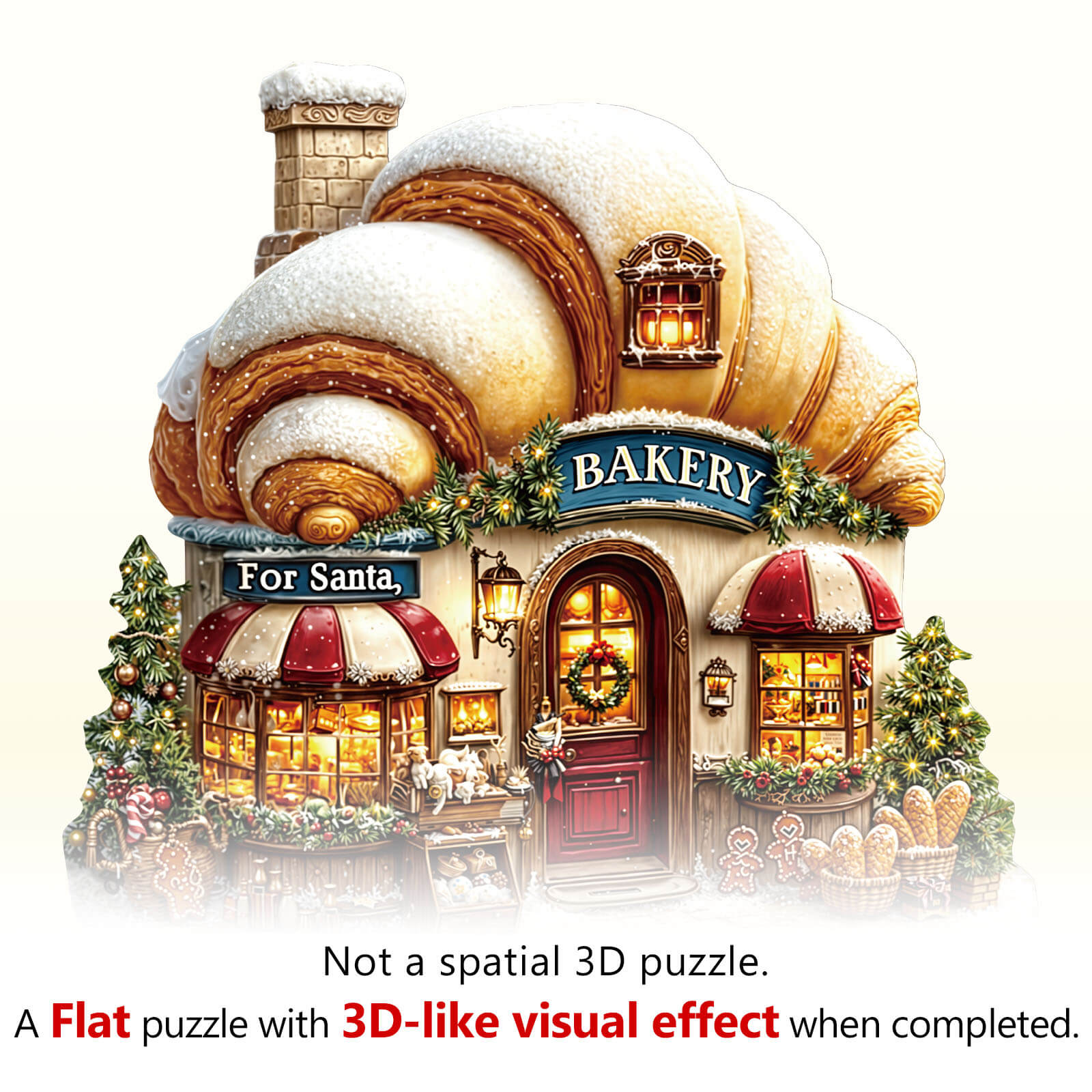 Christmas Bakery Wooden Jigsaw Puzzle